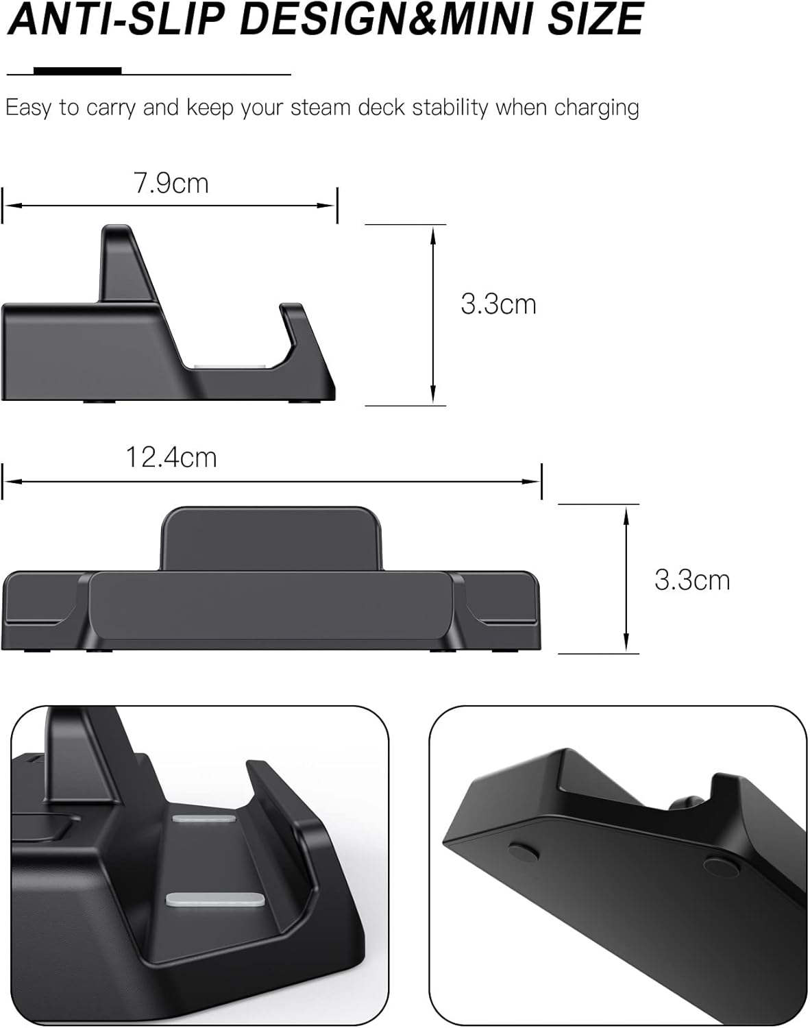 Detalle 2 de Benazcap Docking Station for Steam Deck OLED (2023) / Steam Deck (2021) – 4K@60Hz HDMI, Gigabit Ethernet & USB-A 3.0
