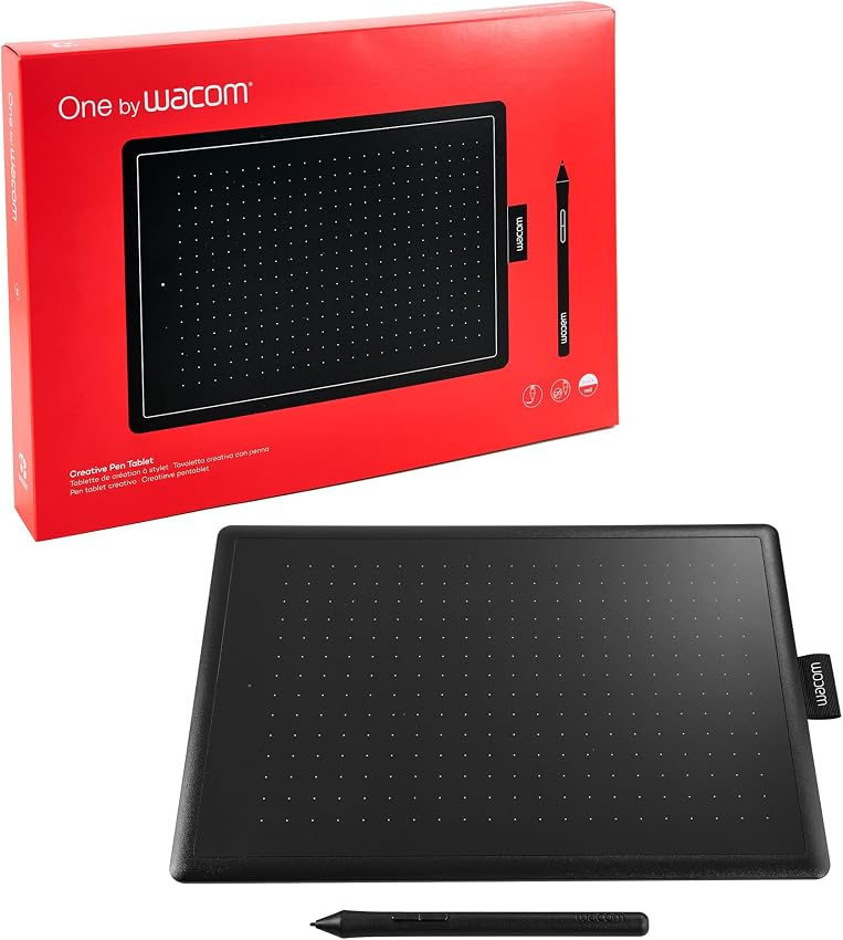 Detalle de Wacom One by Wacom Medium — tableta gráfica negra ✏