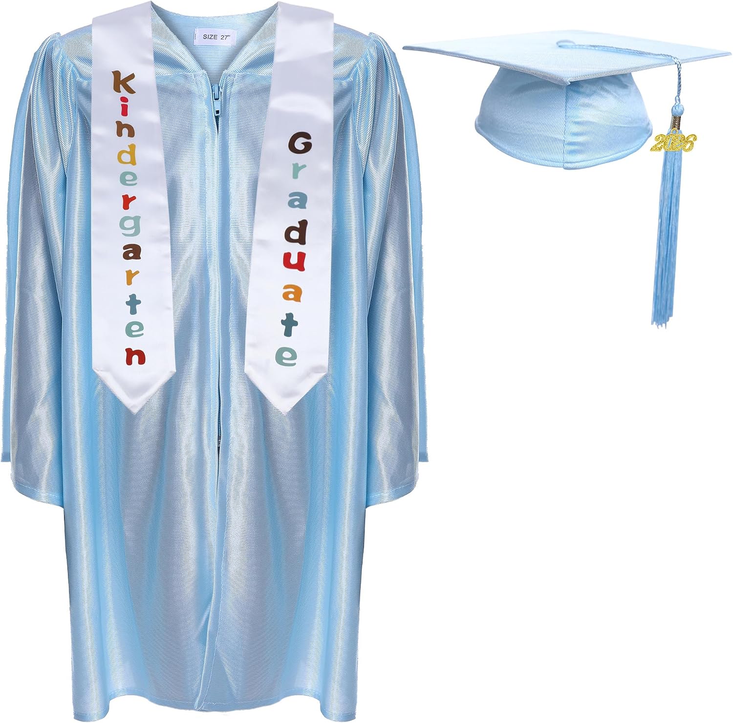 Detalle de Newrara Kindergarten Graduation Cap and Gown Set, Polyester
