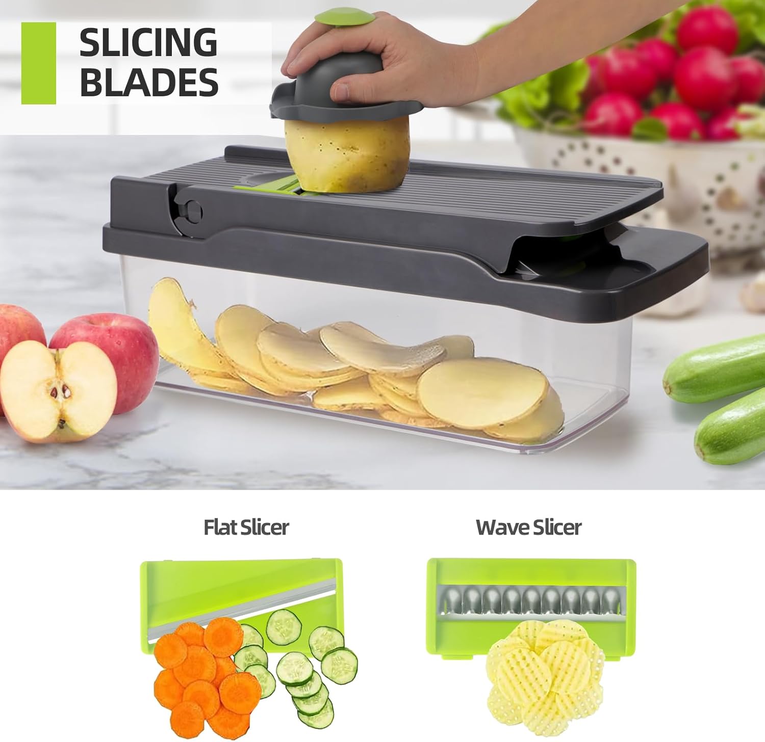 Thumbnail 3 de Veggie Vegetable Chopper Manual 1-piece 🥗