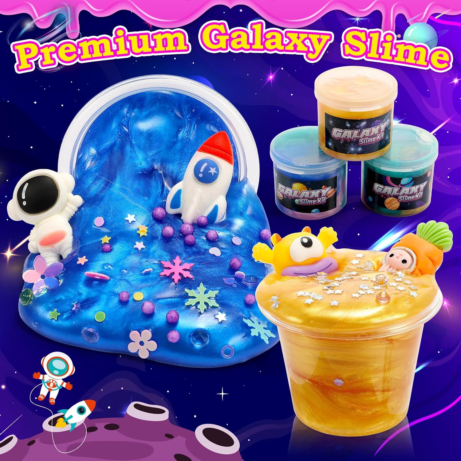 Detalle de iKidiki Galaxy Slime Kit for Kids 6-12