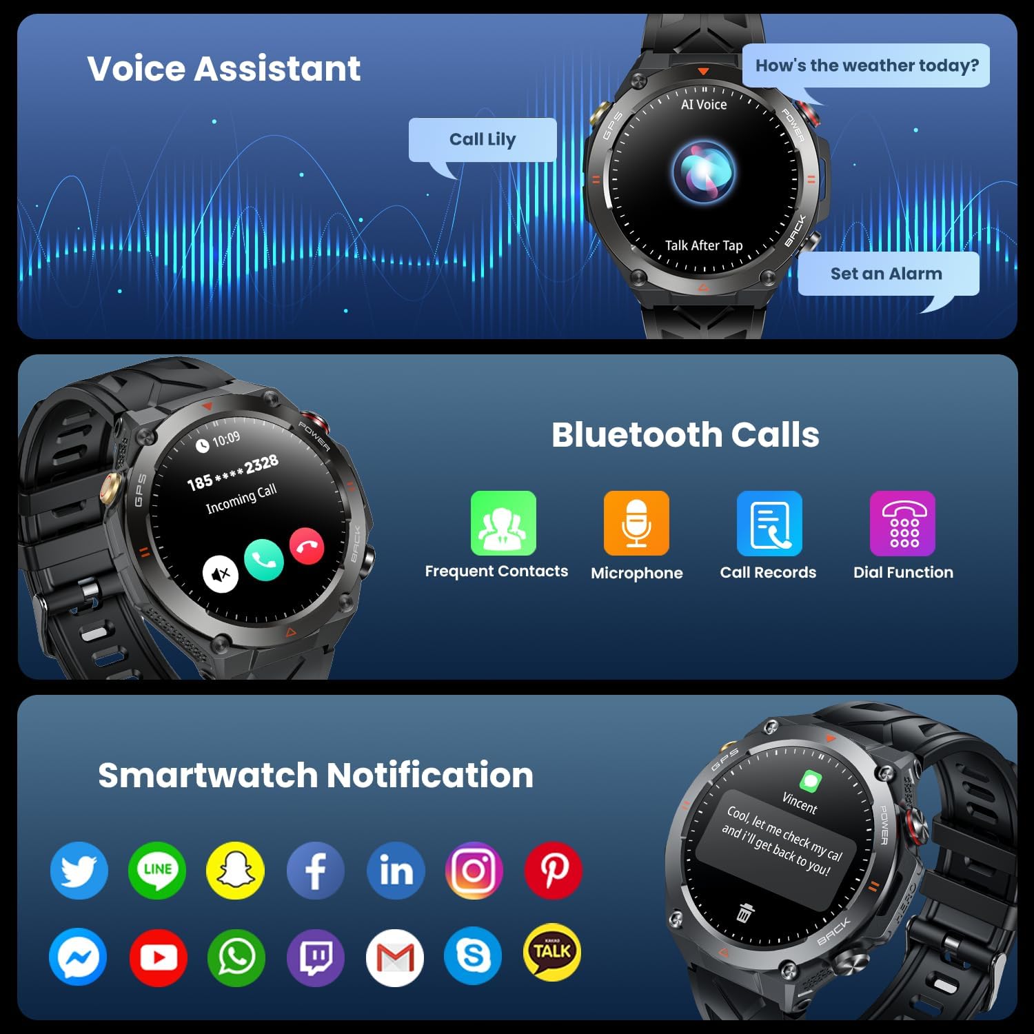 Thumbnail 5 de Orologio Smartwatch Uomo GPS Sport