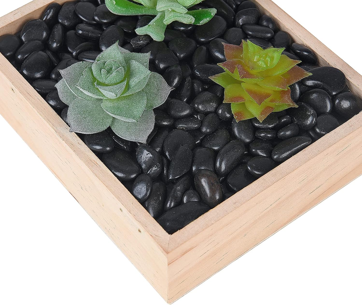 Detalle de Hisredsun Decorative Black River Stones 3.96 lb 🪨