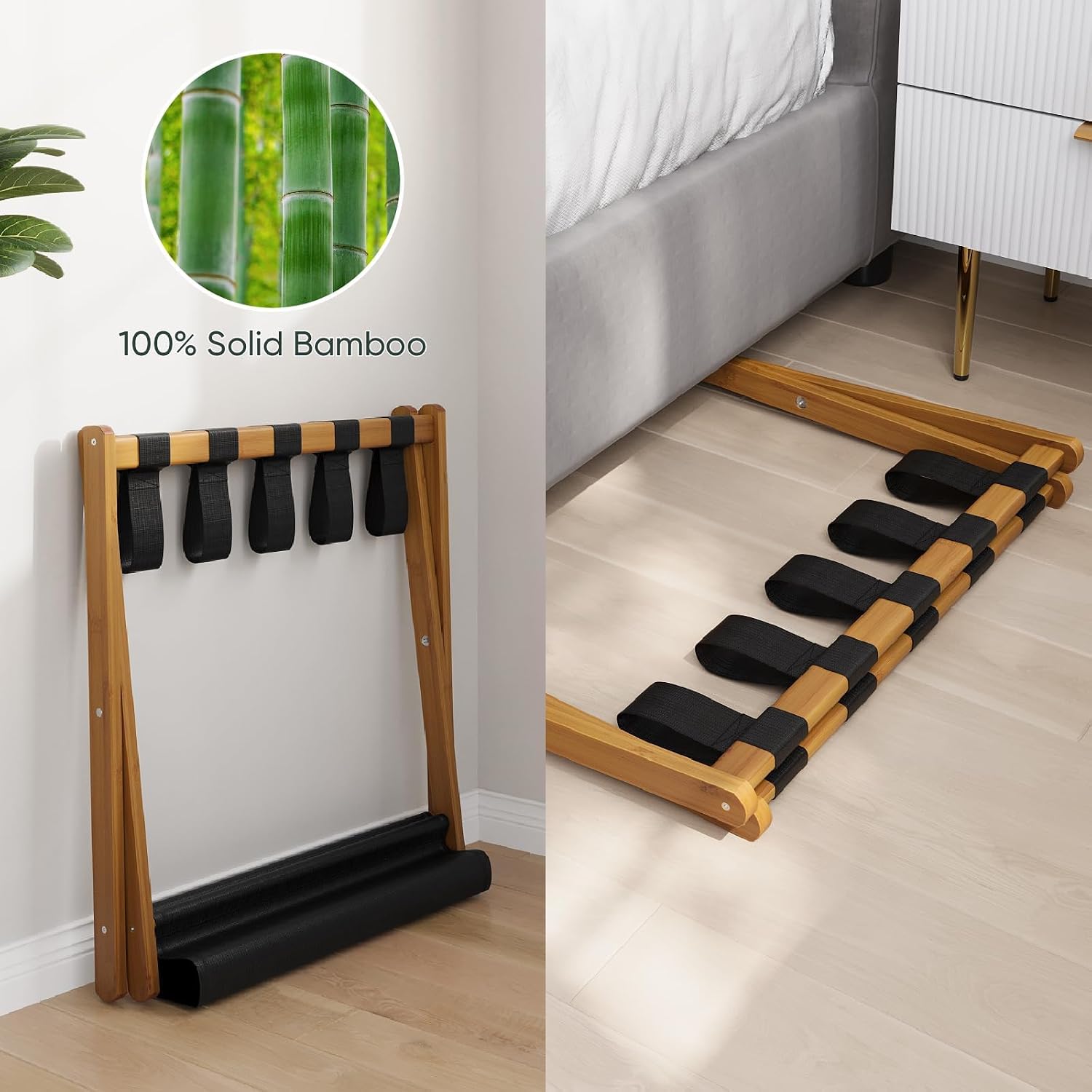 Detalle 2 de Smart FENDEE Luggage Rack, Bamboo