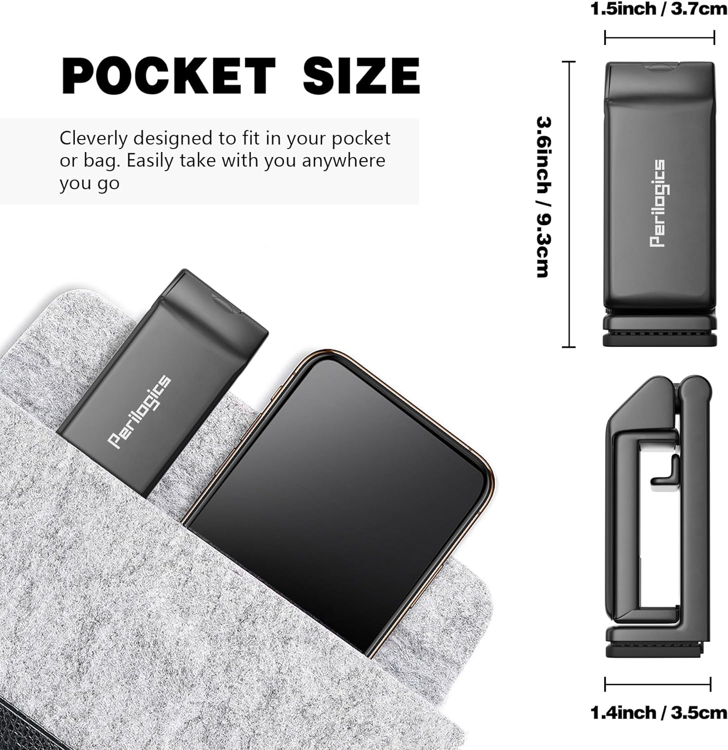 Detalle de Perilogics Universal In-Flight Airplane Phone Holder Mount with Dual 360° Rotation