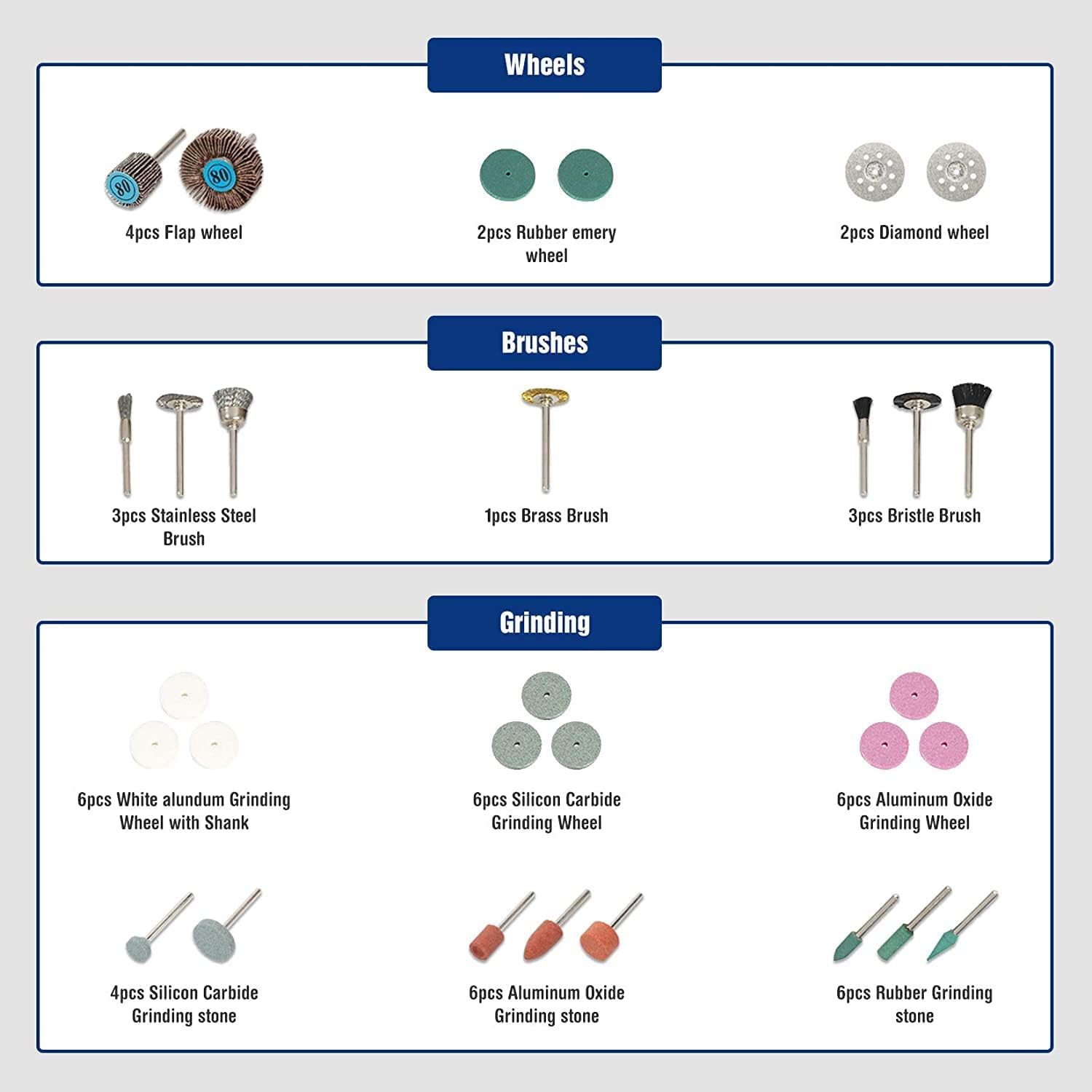 Thumbnail 3 de WORKPRO Rotary Tool Accessories Kit (276 pcs) with 1/8" shank electric grinder