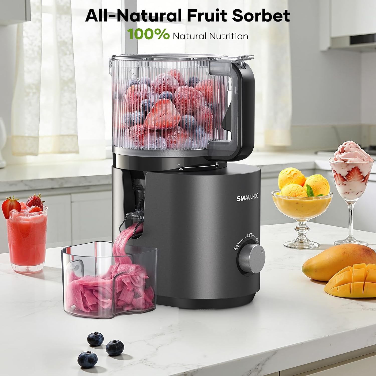 Thumbnail 6 de 3-in-1 Juicer Machines: Cold Press Juicer with 7" Ultra-Wide Chute and 120oz Hopper