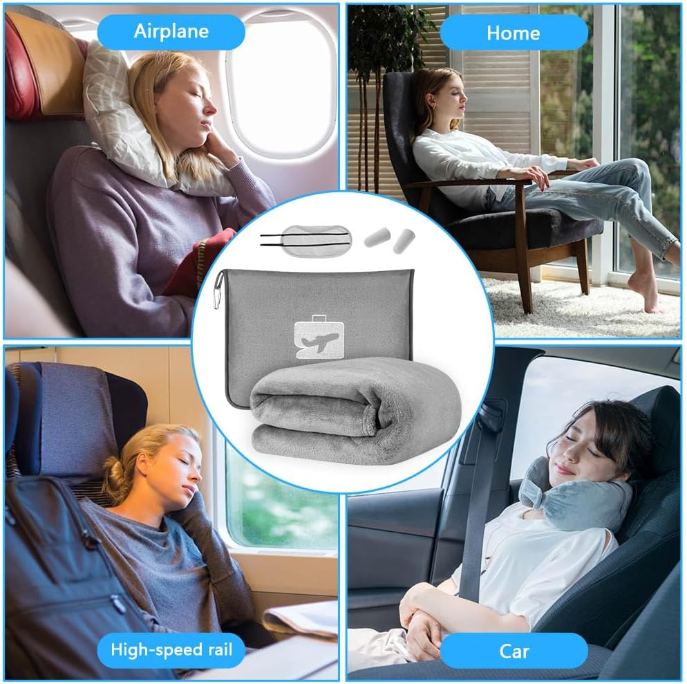 Thumbnail 6 de flintronic Travel Blanket and Pillow 2 in 1: Compact, Lightweight and Versatile