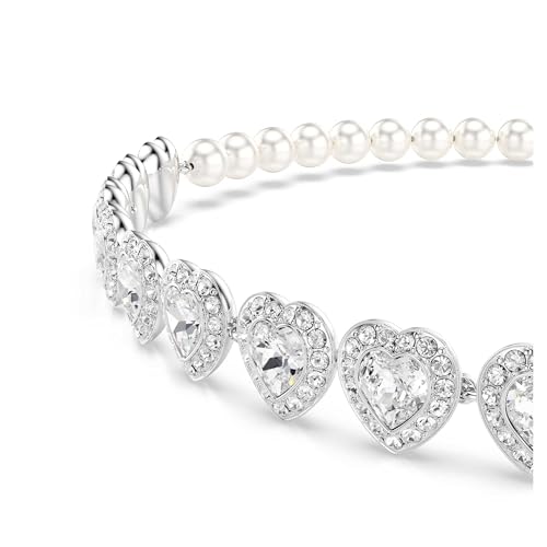 Thumbnail 3 de Swarovski x Ariana Grande Gargantilla: Corazones en pavé y perlas Crystal Pearls, baño de rodio