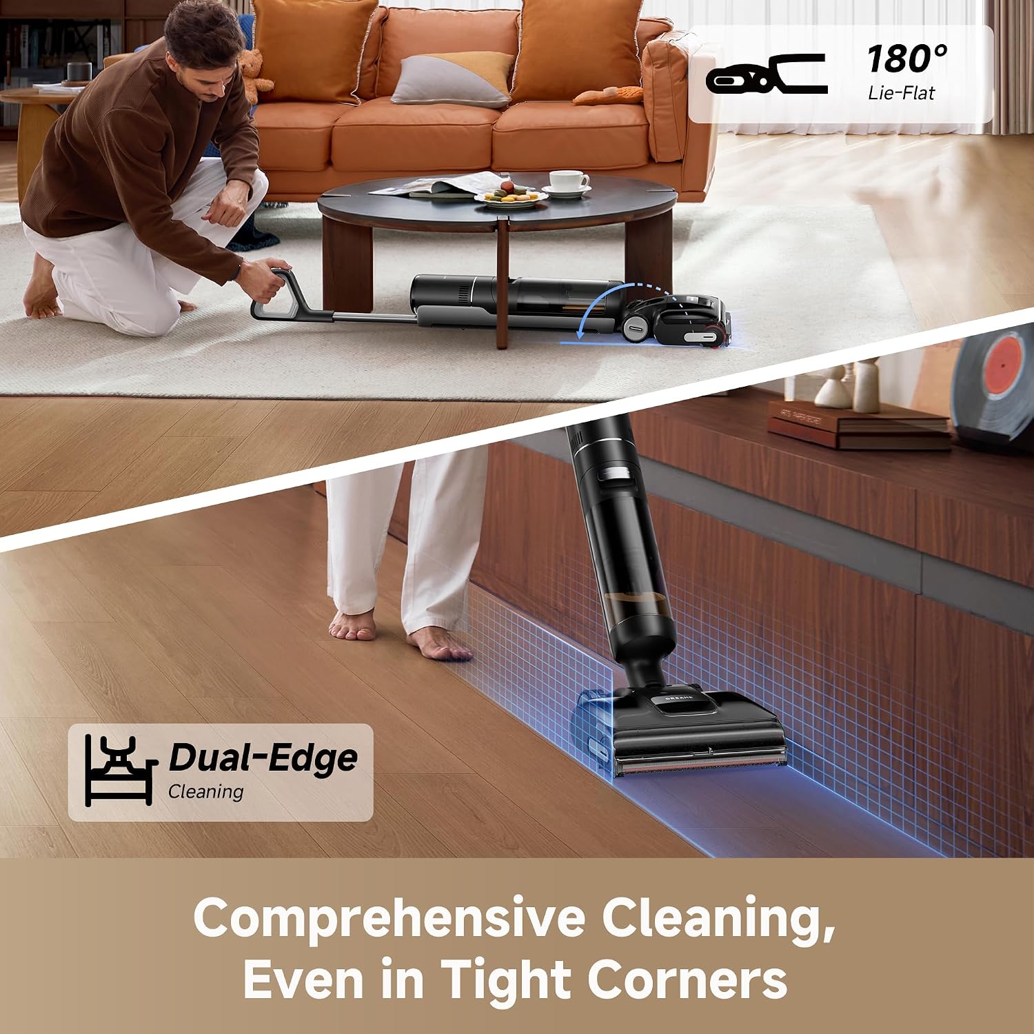 Detalle 2 de DREAME H15 Pro CarpetFlex Cordless Vacuum Mop with Dual Brushes
