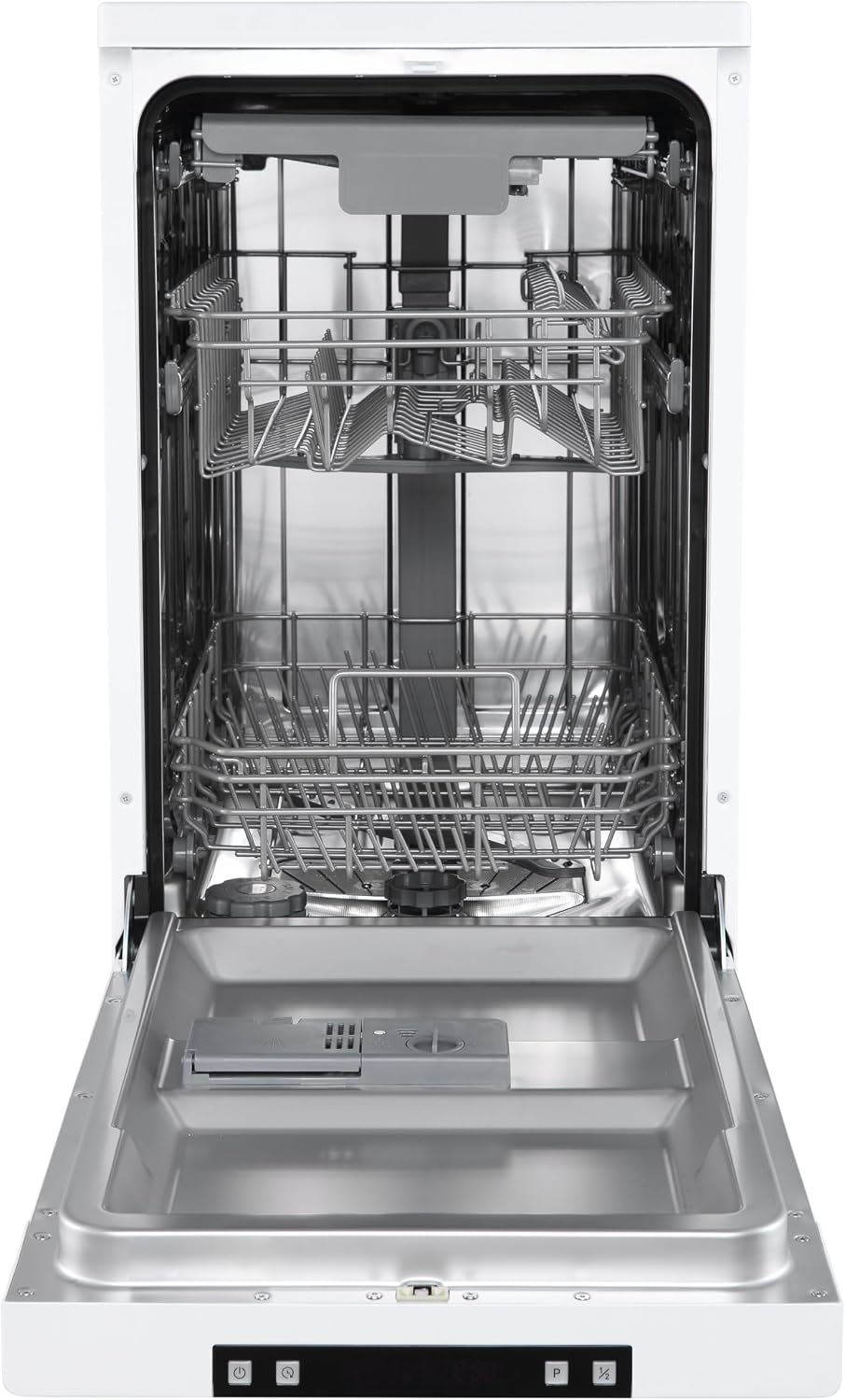Detalle de Hisense HS523E15WUK Slimline 10-Place Free Standing Dishwasher (White) with 30 Minutes Quick Wash