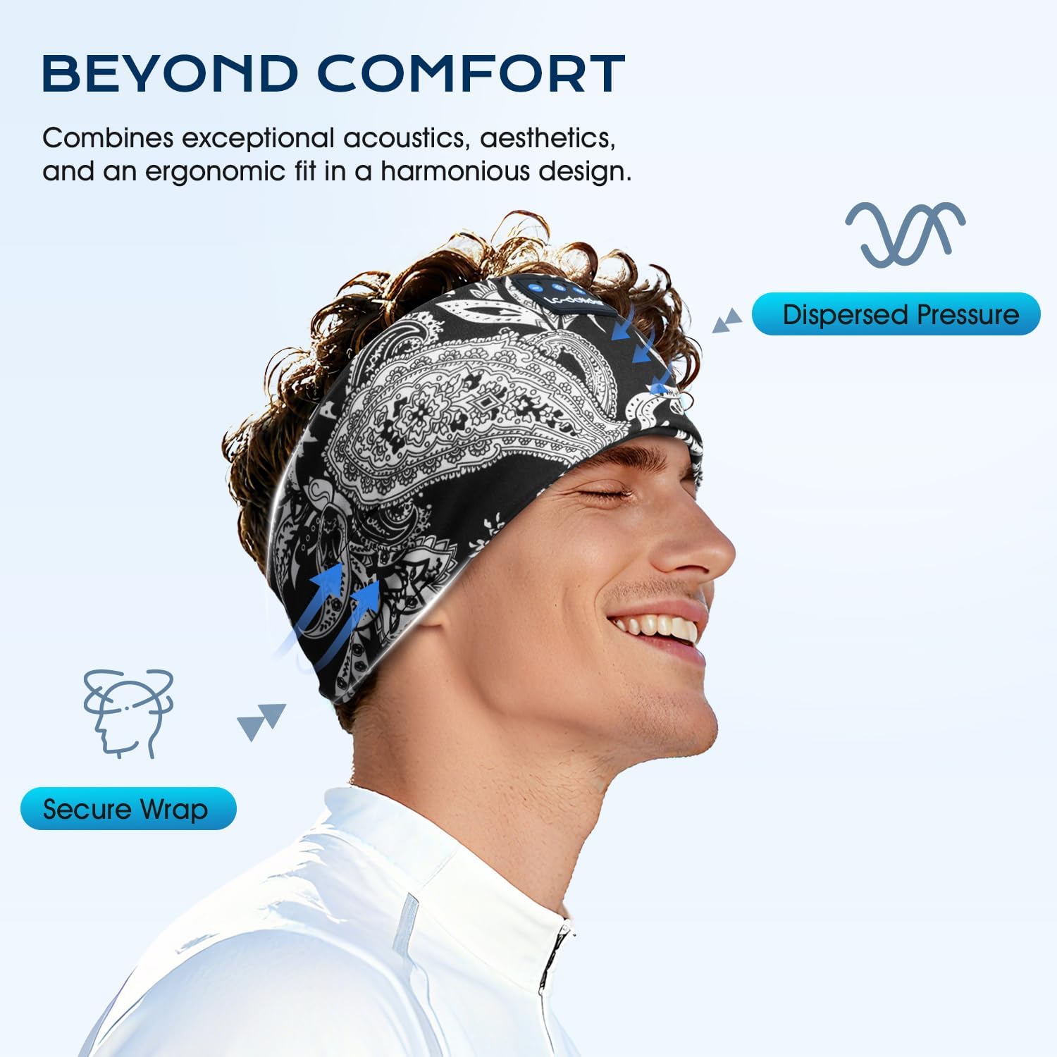 Detalle de LC-dolida Cuffie Bluetooth 15 ore