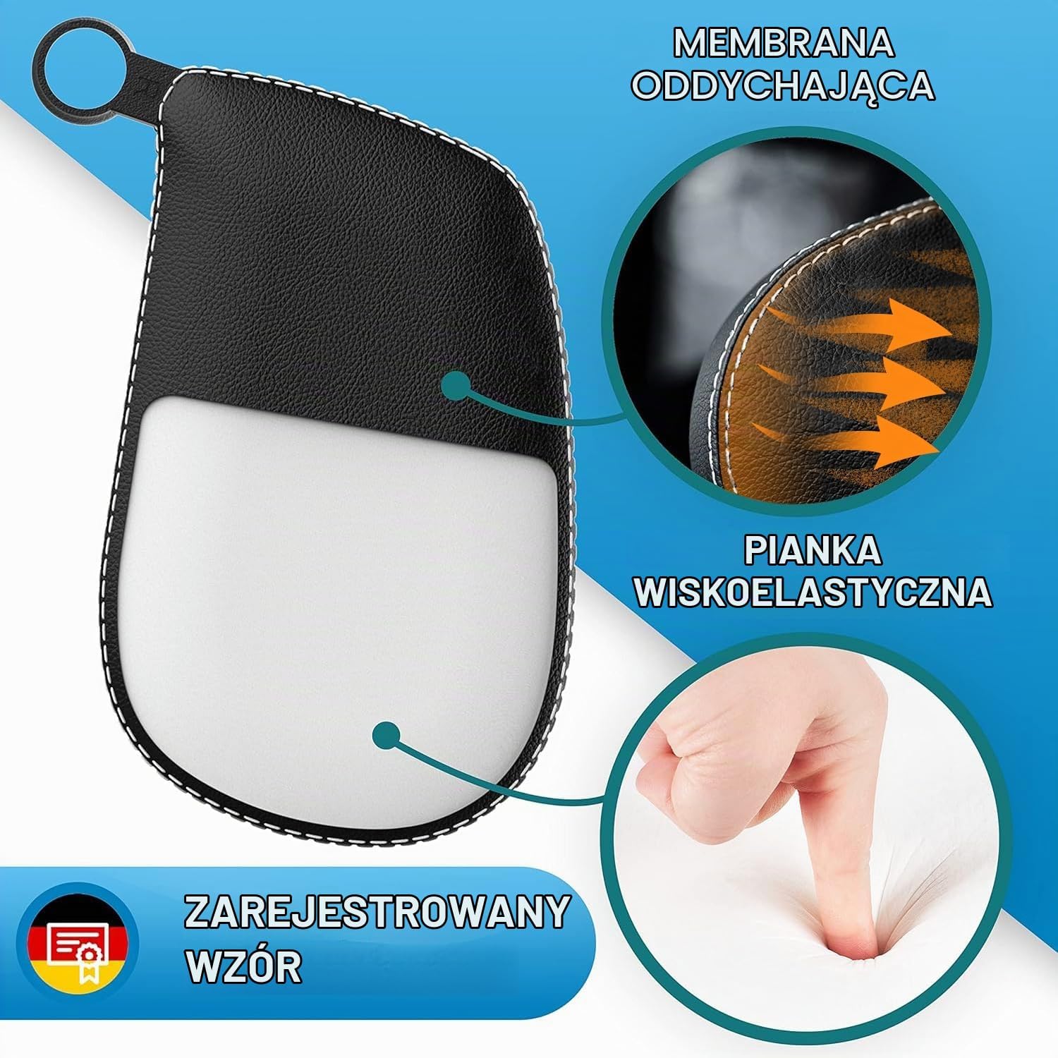 Detalle de FLIPLINE SuperSleep – zagłówek samochodowy dla dzieci i dorosłych, regulacja do 180°