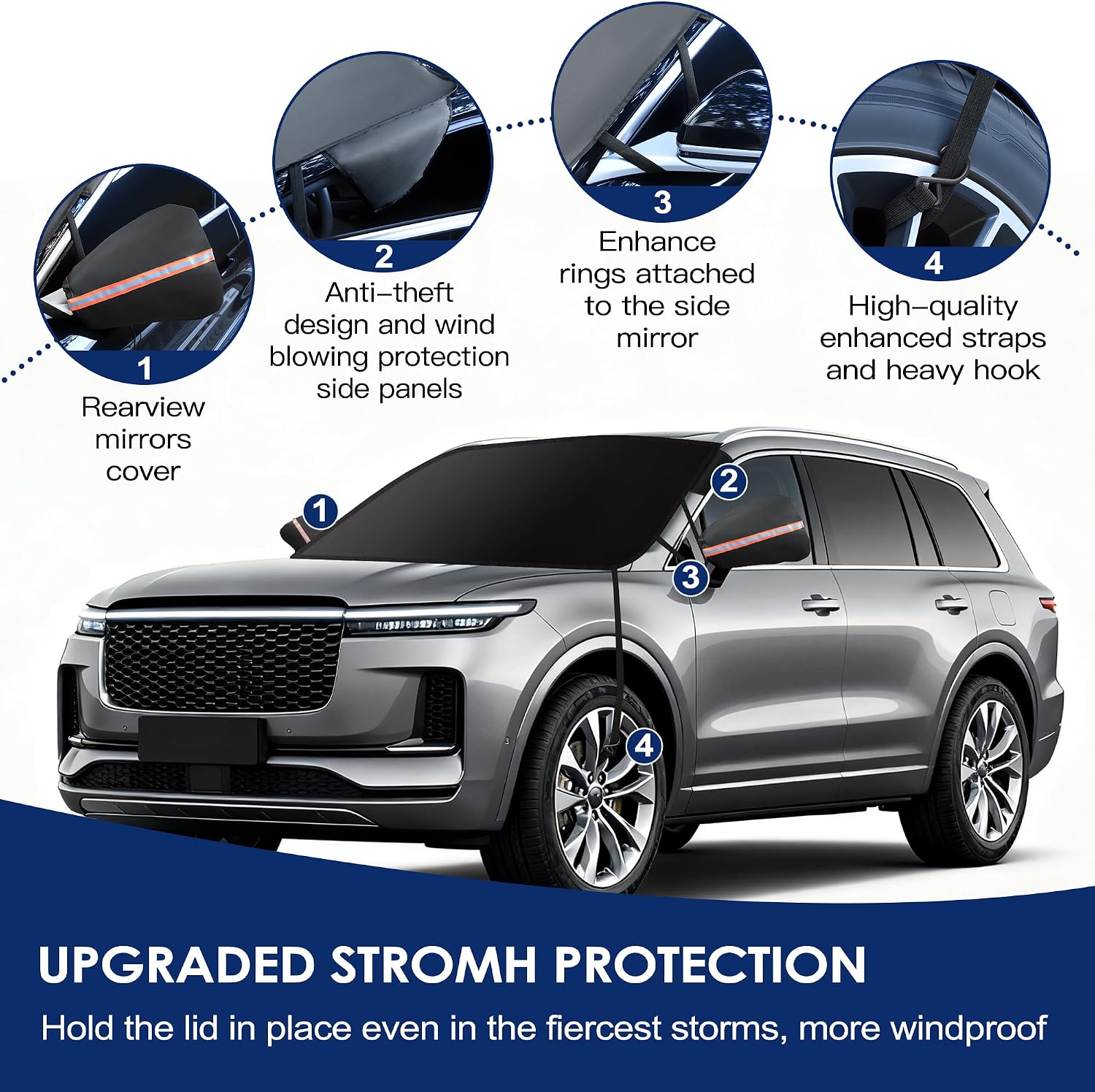 Detalle 2 de LAMITOCS Car Windscreen Cover 68x47 inch
