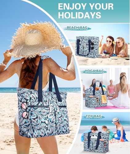 Detalle de ENONEO Bolsa Playa Mujer Grande XXL: versátil, impermeable y plegable para familias