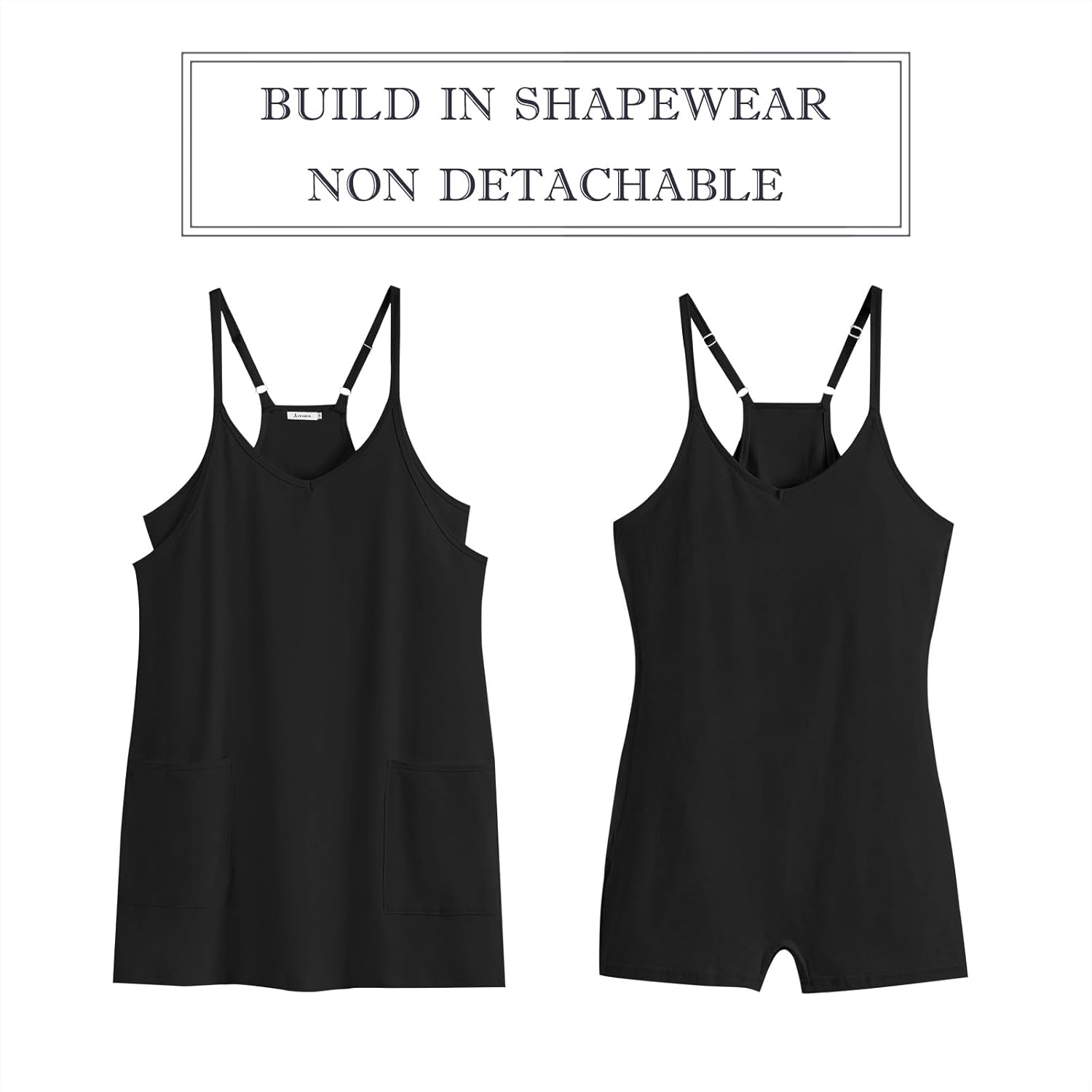 Thumbnail 5 de ANRABESS Women Athletic Dress Mini Romper with Built-in Shorts (Summer Tennis/Workout)