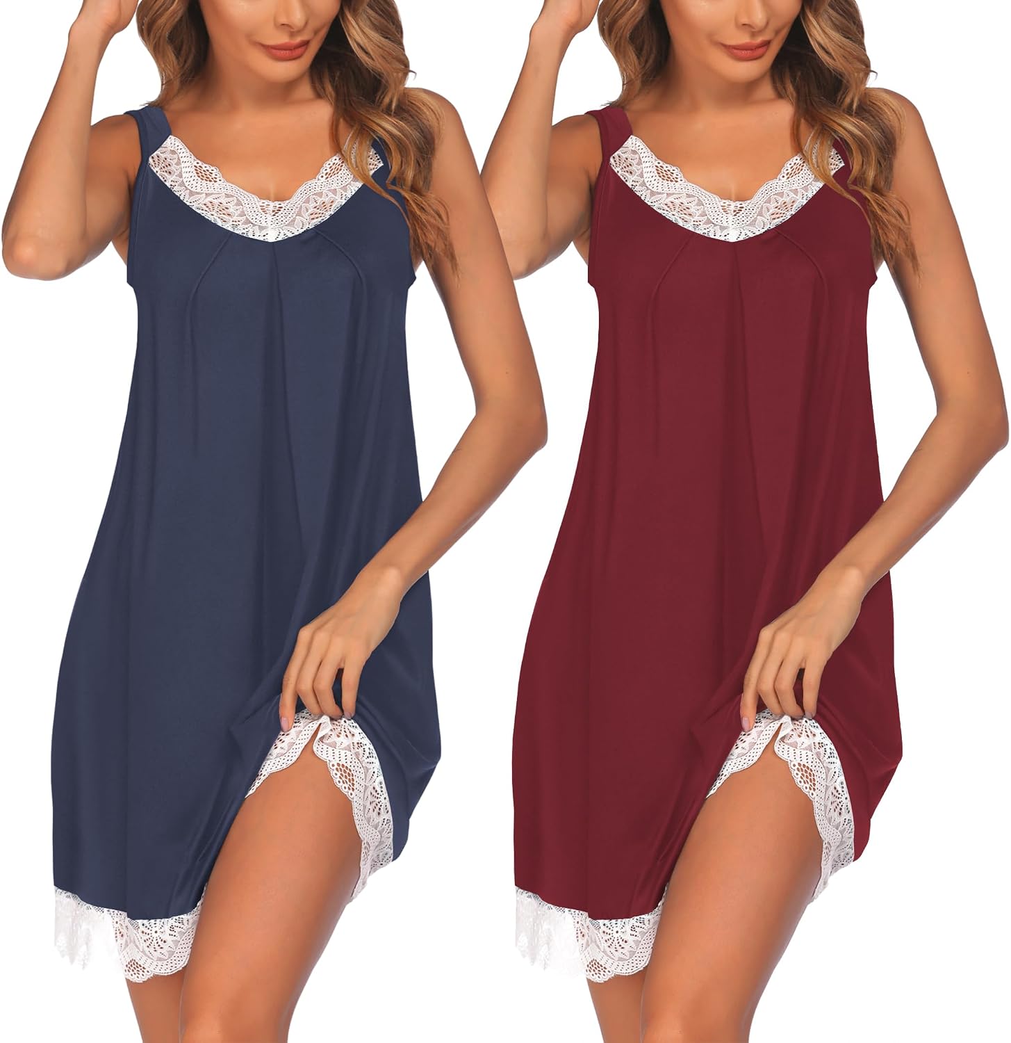 Thumbnail 6 de Ekouaer Women's Nightgowns, 2-Pack