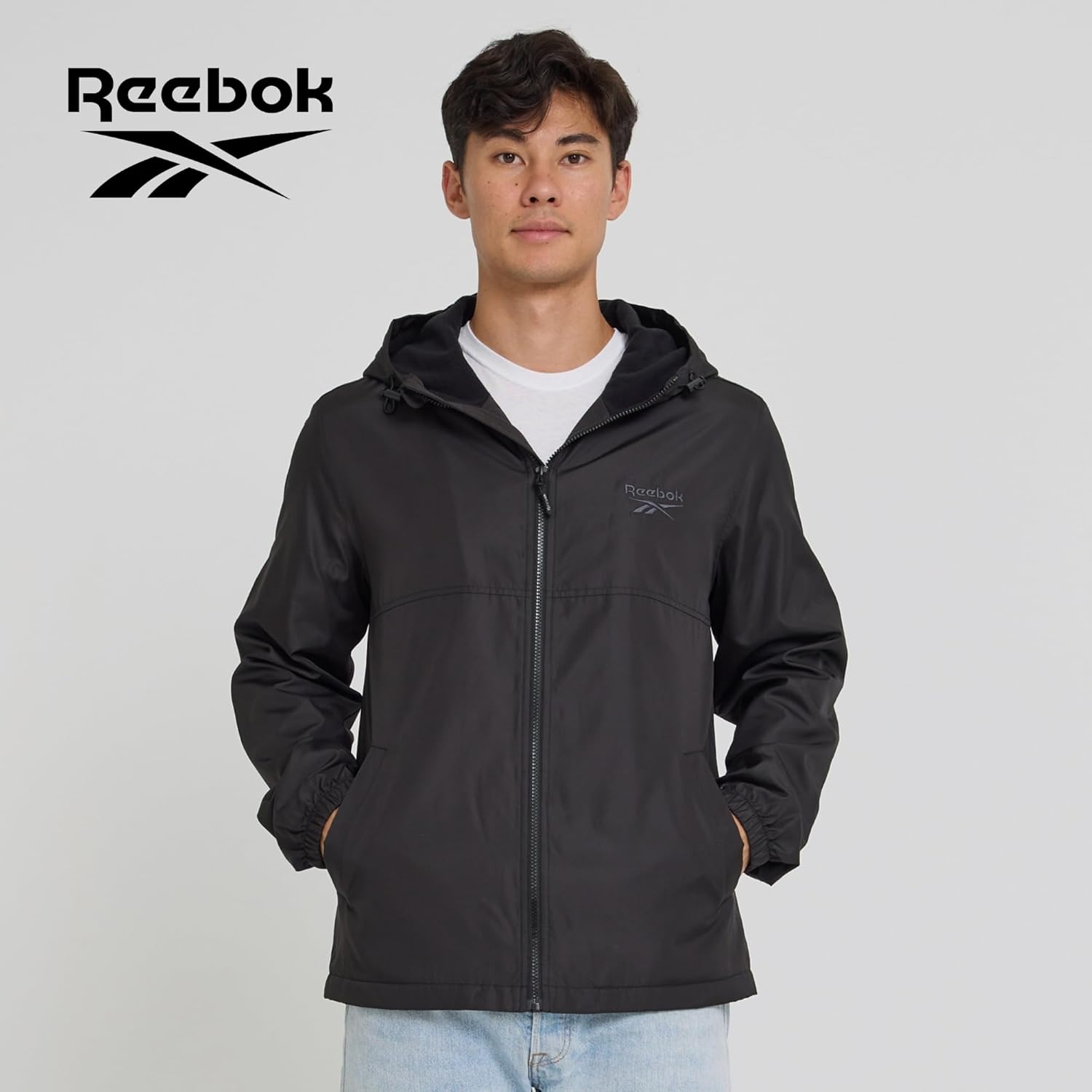Detalle de Reebok Rain Jacket Men Waterproof Windbreaker ⛱