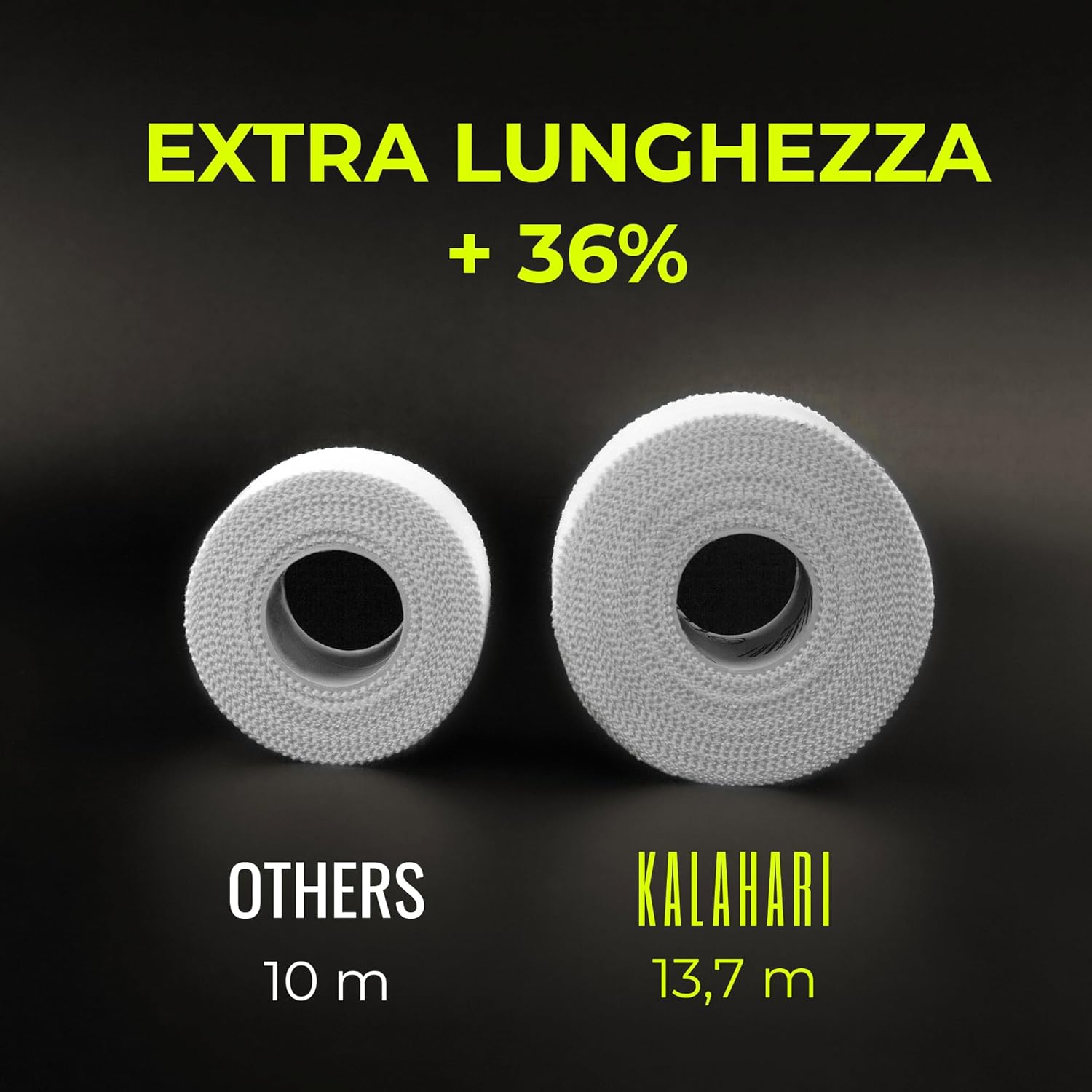 Thumbnail 1 de KALAHARI Tape sportivo Extra Lungo 3.8 cm x 13.7 m — Nastro fasciature non elastico in cotone