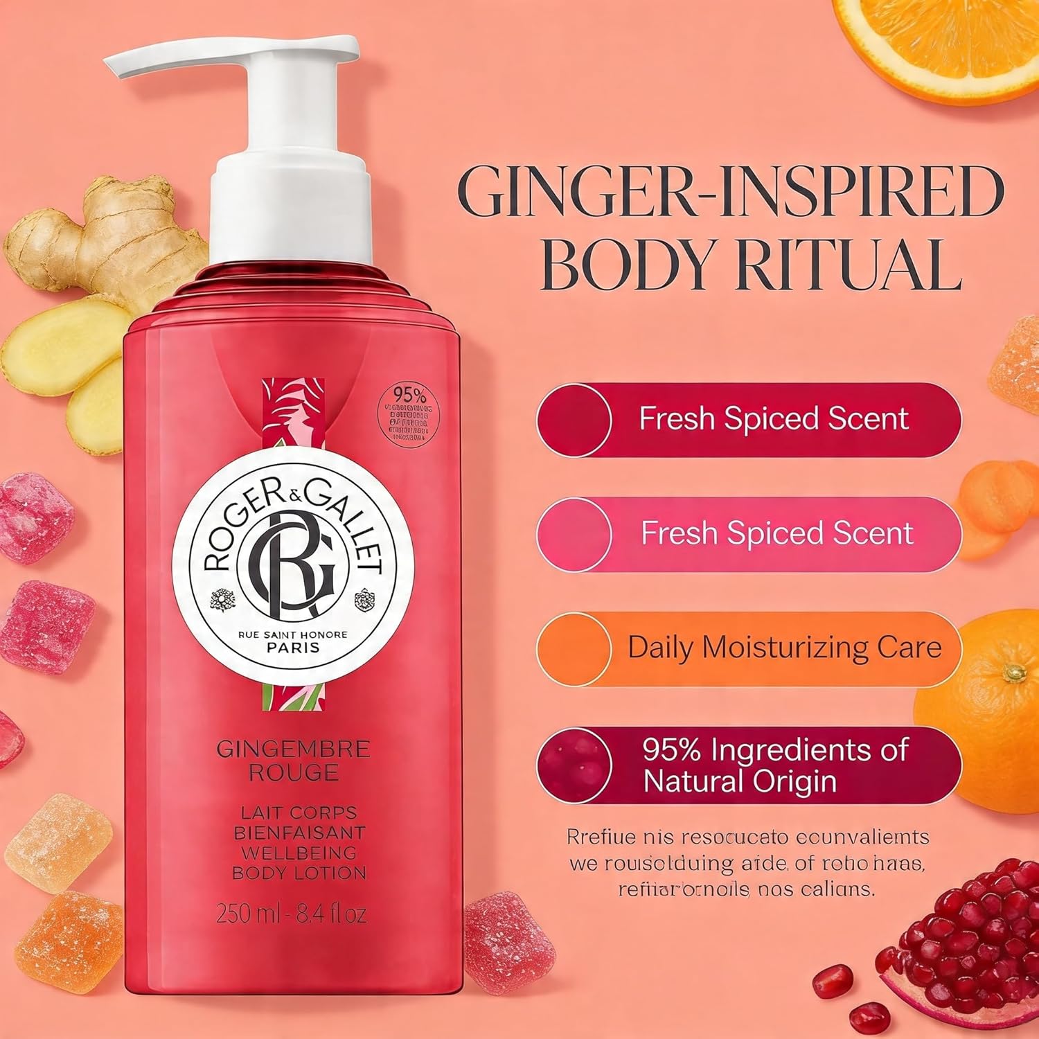 Thumbnail 5 de Roger&Gallet Gingembre Rouge – Lait/Lotion pour le corps au gingembre rouge (250 ml)