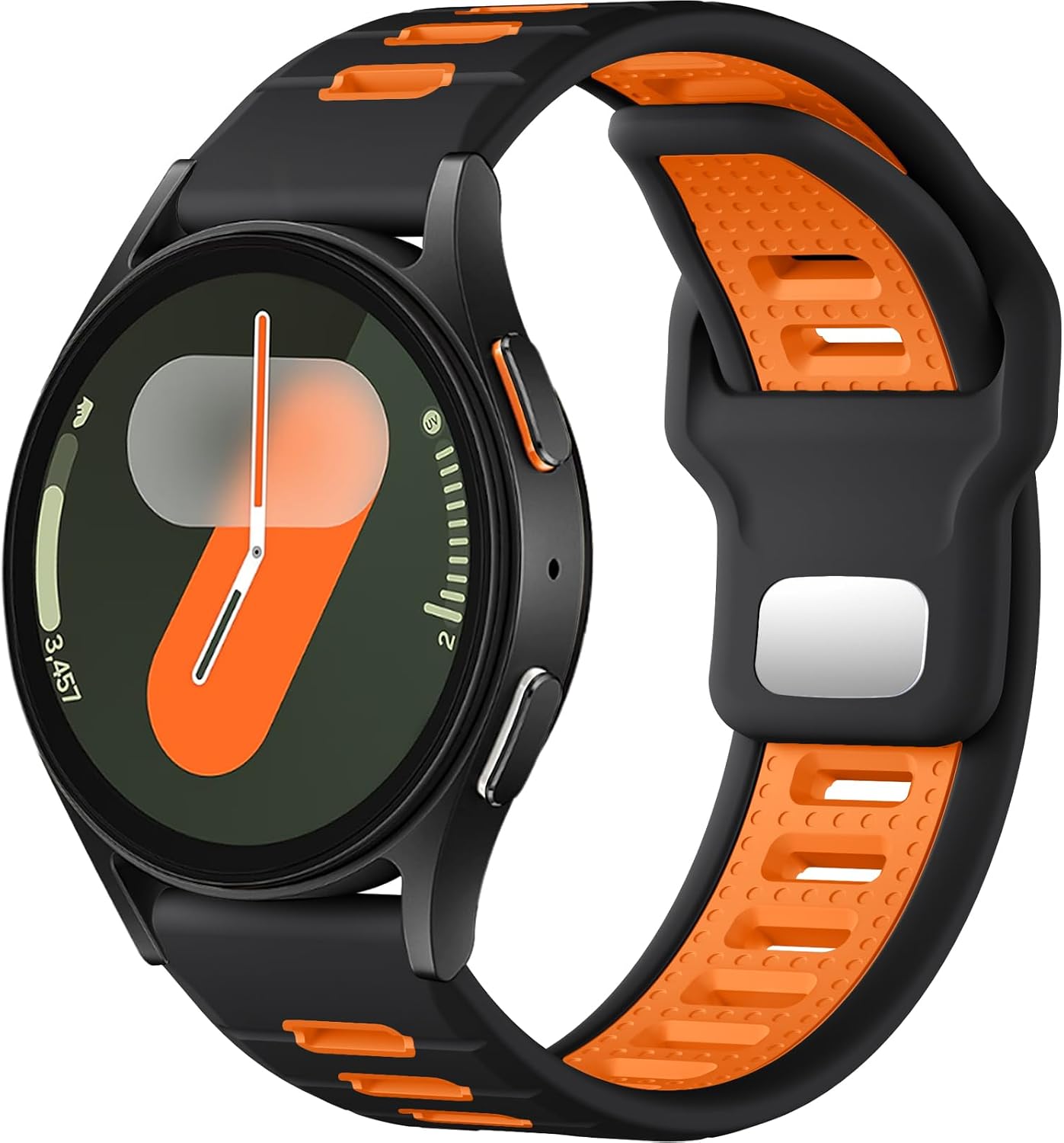 Thumbnail 6 de CeMiKa 20mm Rugged Silicone Strap for Samsung Galaxy Watch Series (40mm/44mm) – Two-Tone