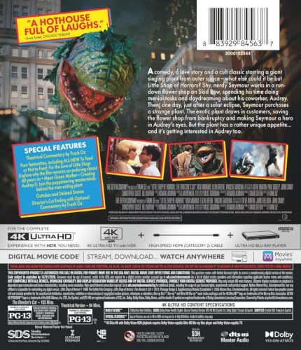 Detalle 1 de Little Shop of Horrors: Theatrical & Director's Cut (4K Ultra HD + Digital) — Warner Bros.