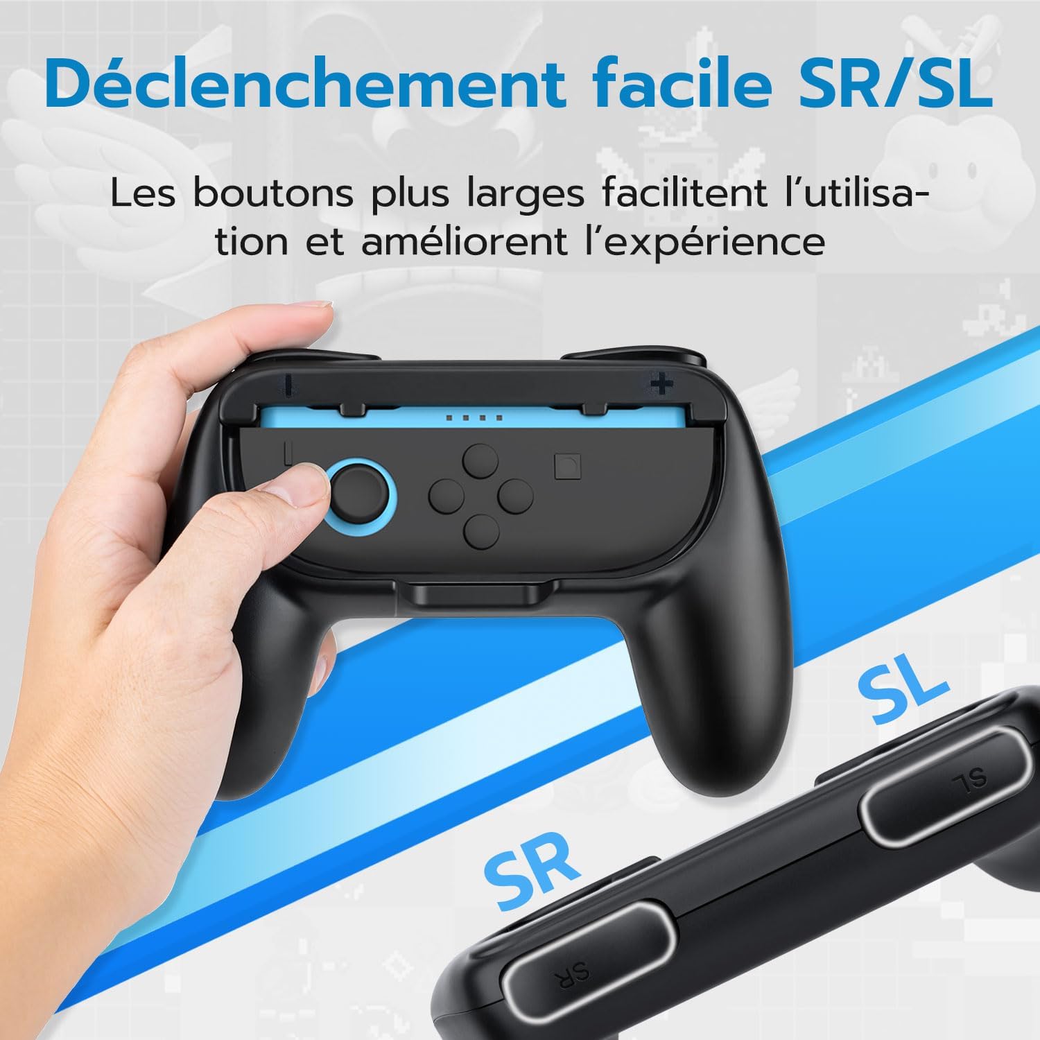 Thumbnail 4 de Tolesum Poignées Joy-Con Switch, lot de 2
