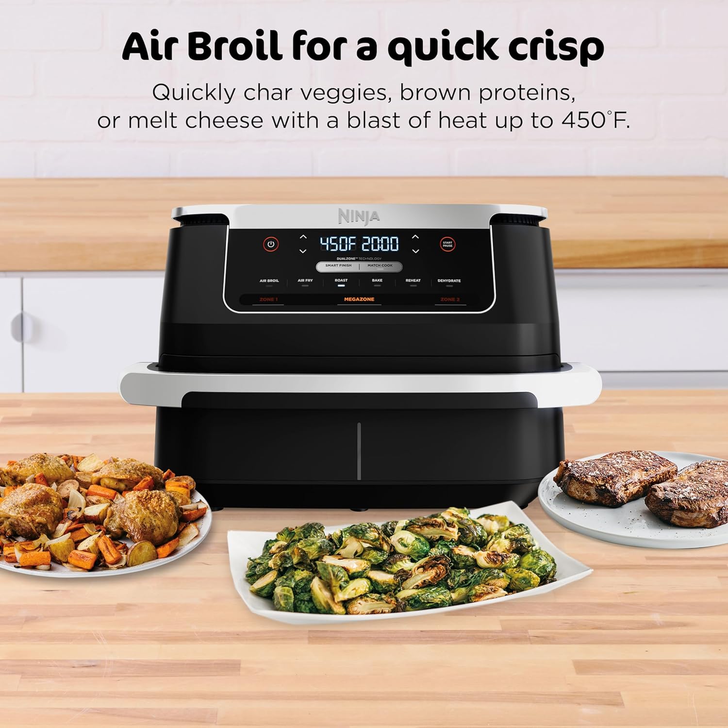 Thumbnail 3 de Ninja Foodi 6-in-1 Air Fryer (DZ071) with 7-QT MegaZone & DualZone Technology