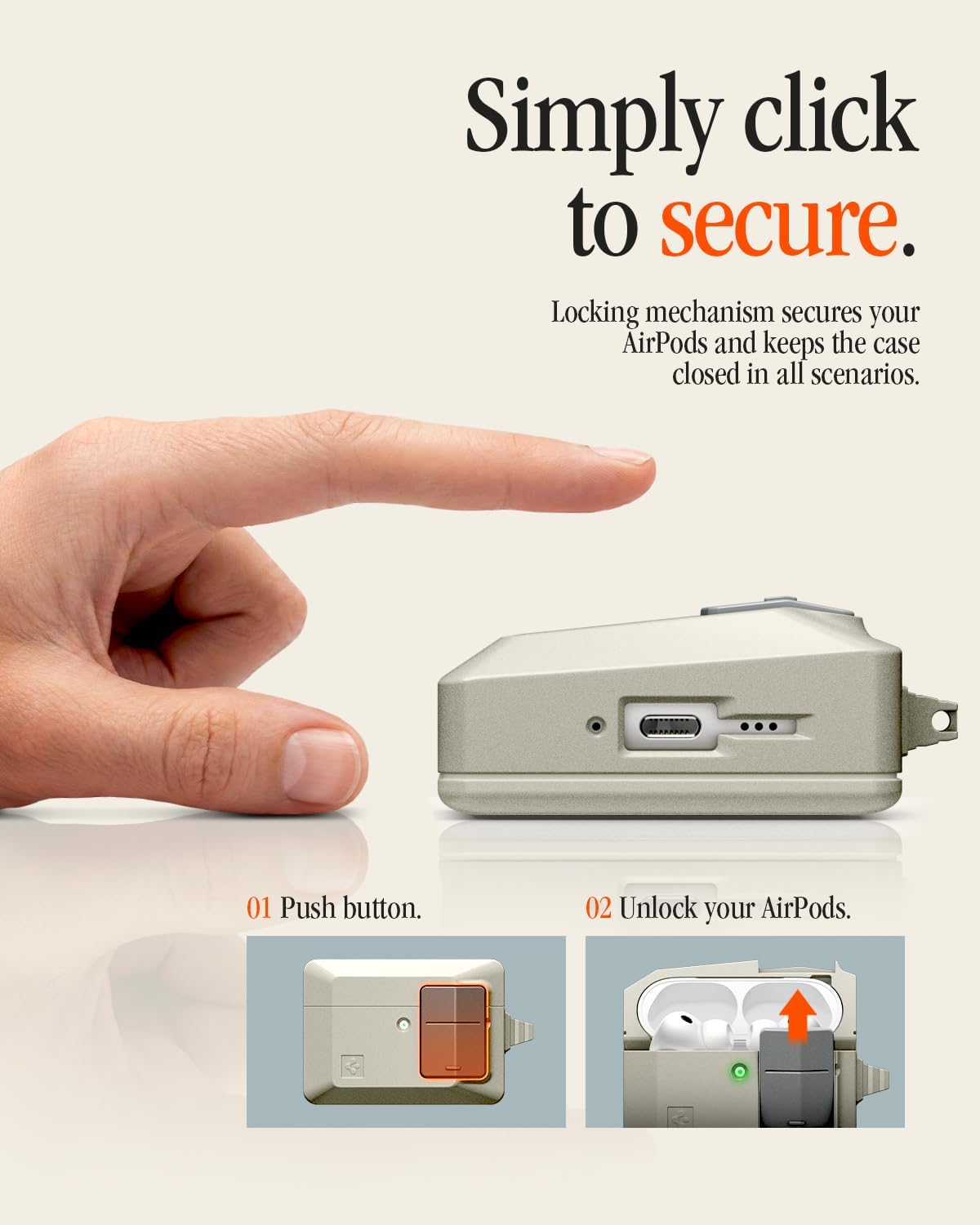 Thumbnail 4 de Spigen Classic LS Coque pour AirPods Pro 3e génération (2025) – Stone