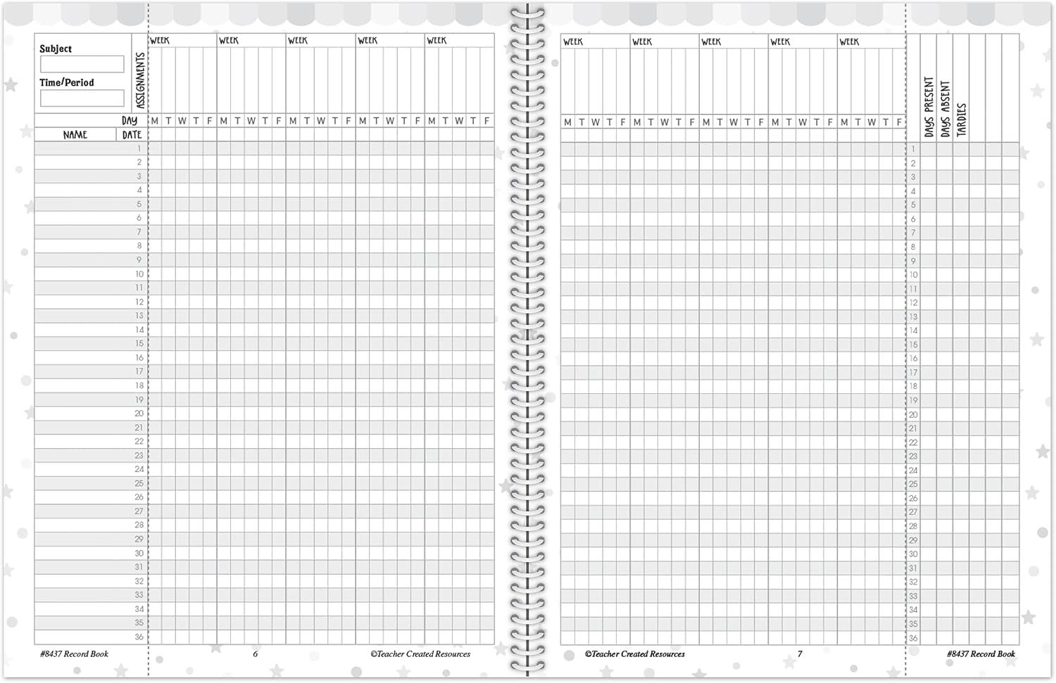 Detalle de Teacher Created Resources Record Book 8-1/2 x 11