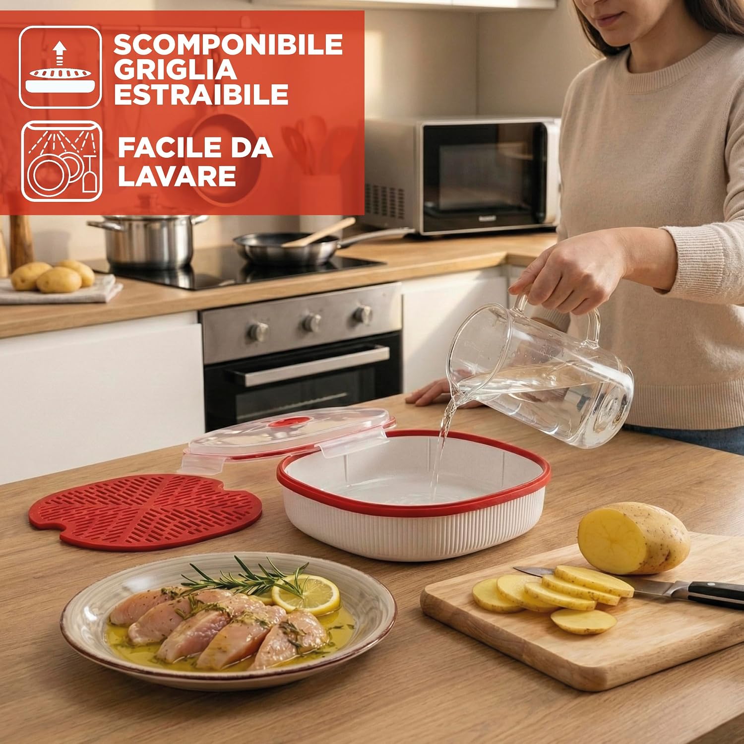 Detalle 2 de Snips Vaporiera microonde 2L per cottura a vapore
