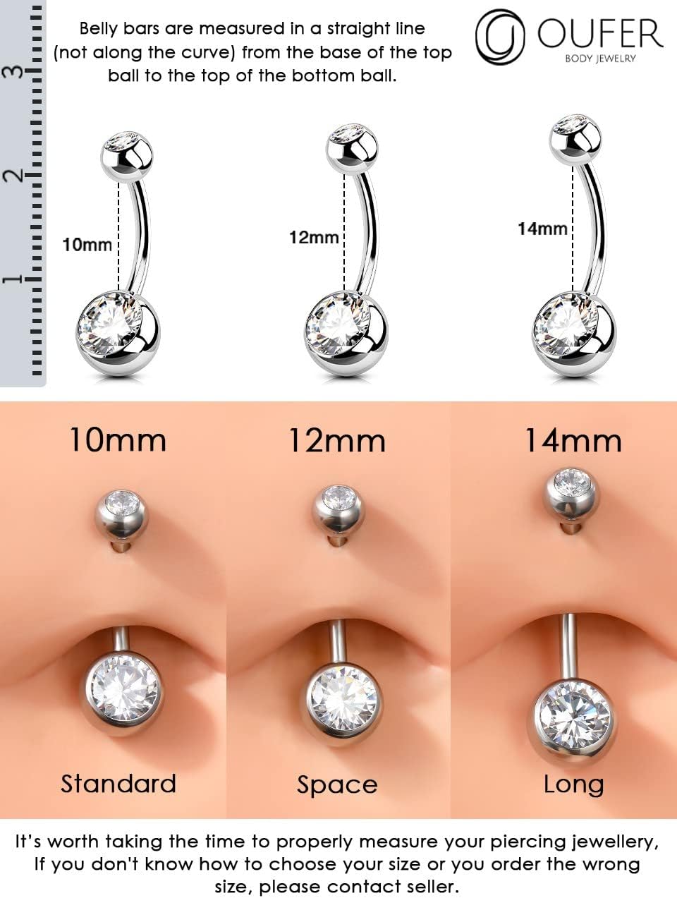 Thumbnail 4 de OUFER piercing nombril 10–16 mm 316L
