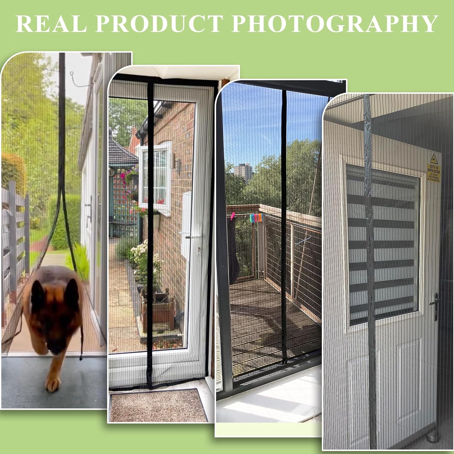 Thumbnail 5 de Magnetic Fly Screen Door Curtain – 90x210cm for Doors with Powerful Magnets and Full Frame Tape
