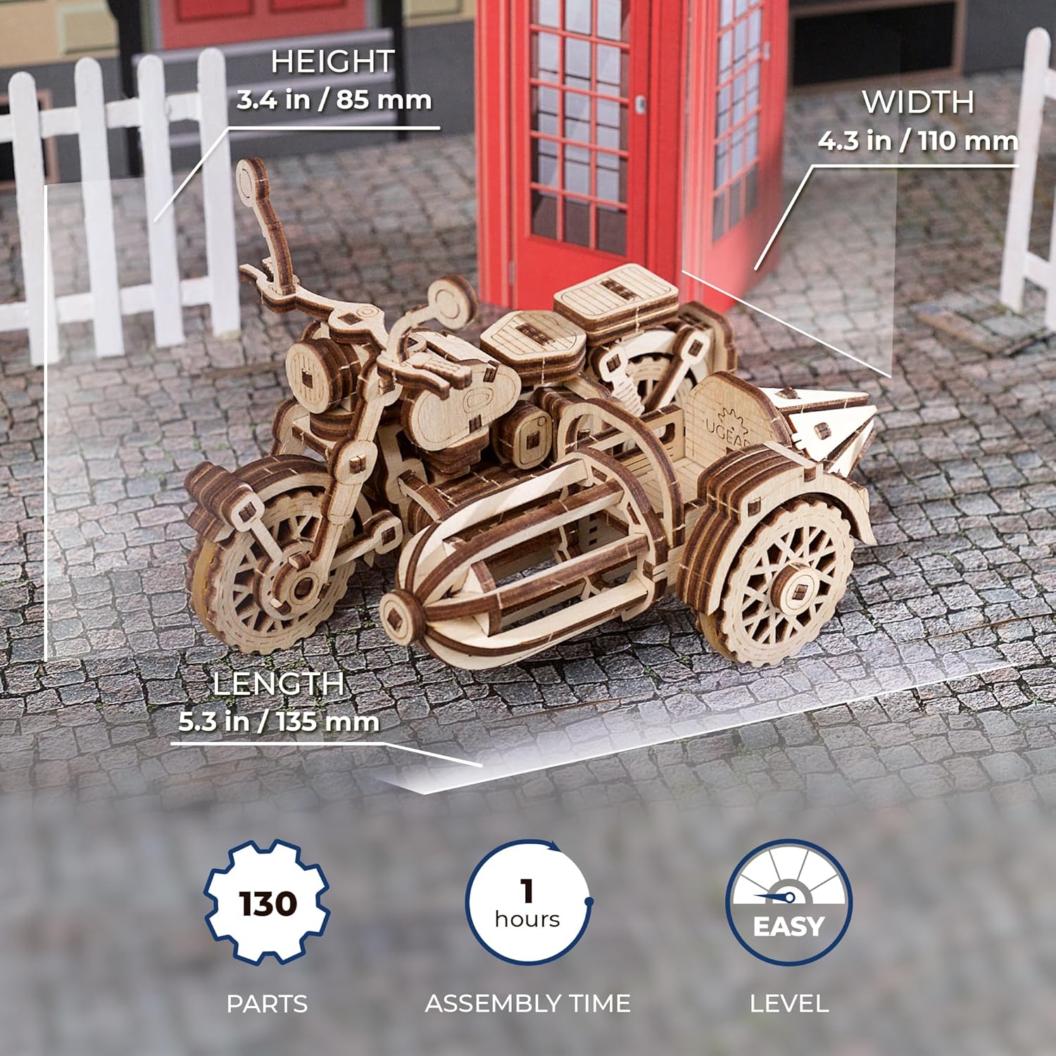 Thumbnail 1 de UGEARS Hagrid’s Flying Motorbike 3D puzzle