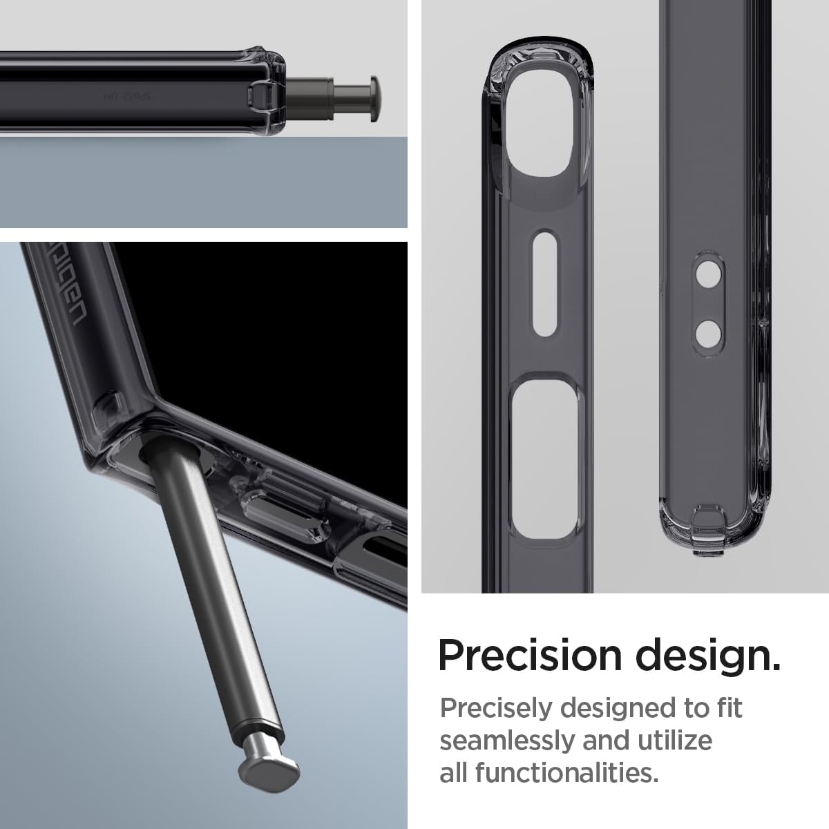 Detalle 2 de Spigen Cover Zero One Black per Samsung Galaxy S24 Ultra (Ultra Hybrid)