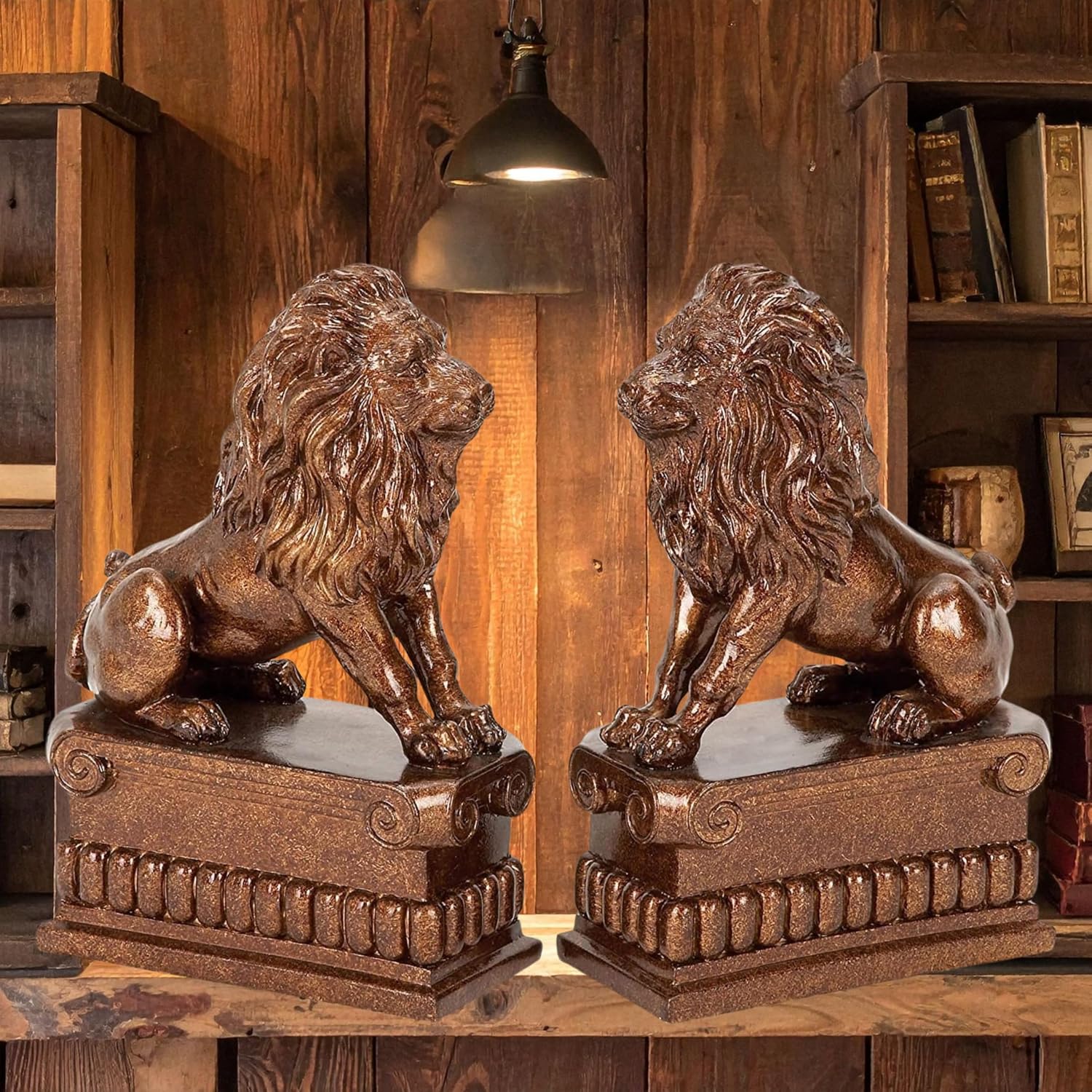 Detalle 2 de Bellaa Lion Bookends, Polyresin