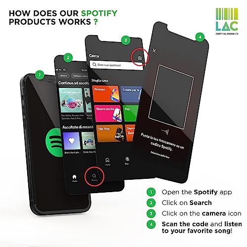 Detalle de LAC Targa Spotify Personalizzata – Stampa UV a Colori su Base LED in Legno