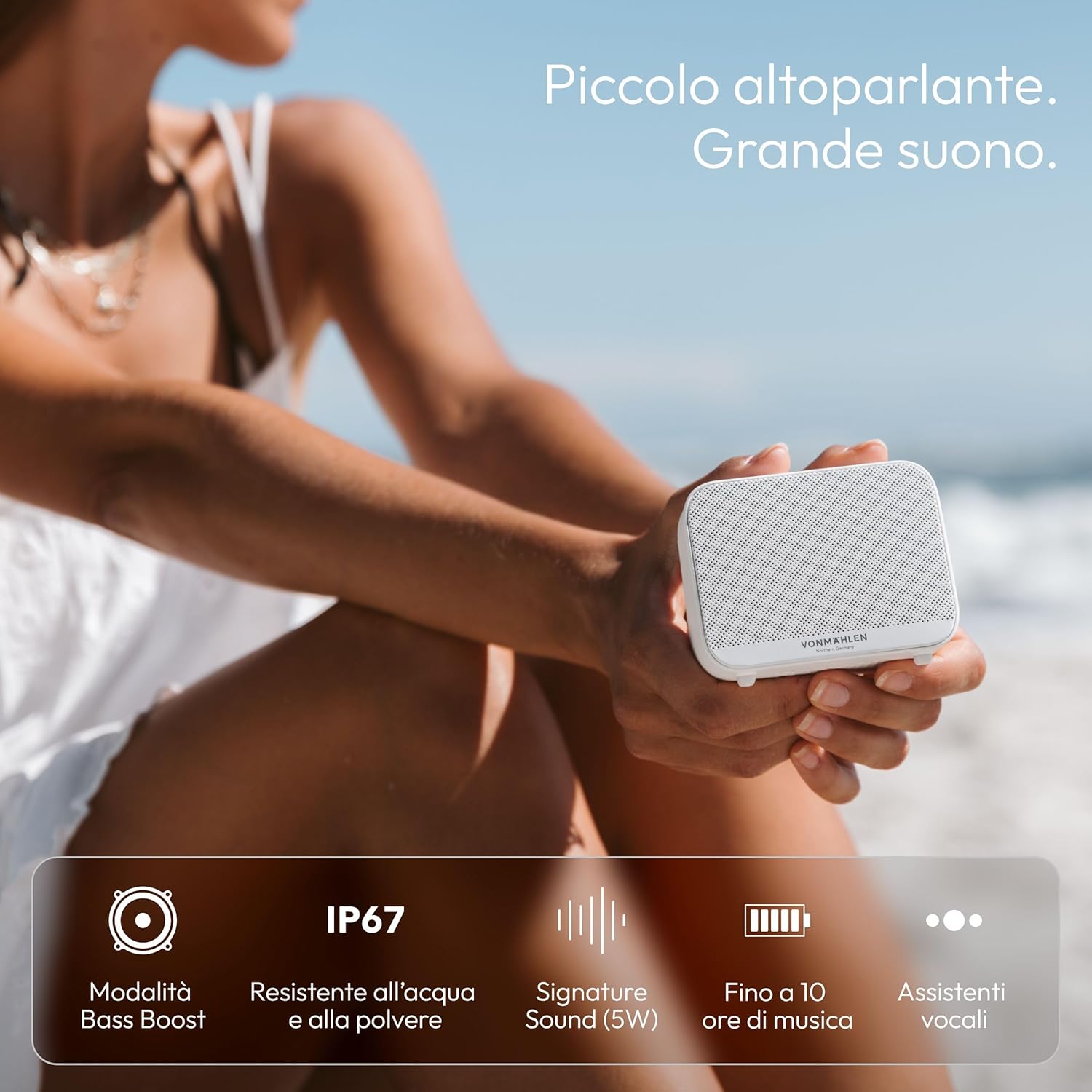 Thumbnail 1 de VONMÄHLEN Air Beats Go: altoparlante Bluetooth portatile con IP67, 5W e autonomia di 10 ore