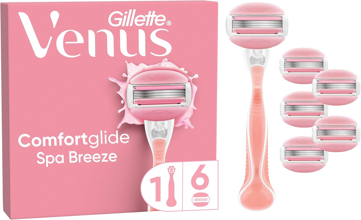 Detalle de Gillette Venus Comfortglide Spa Breeze 6 lamette