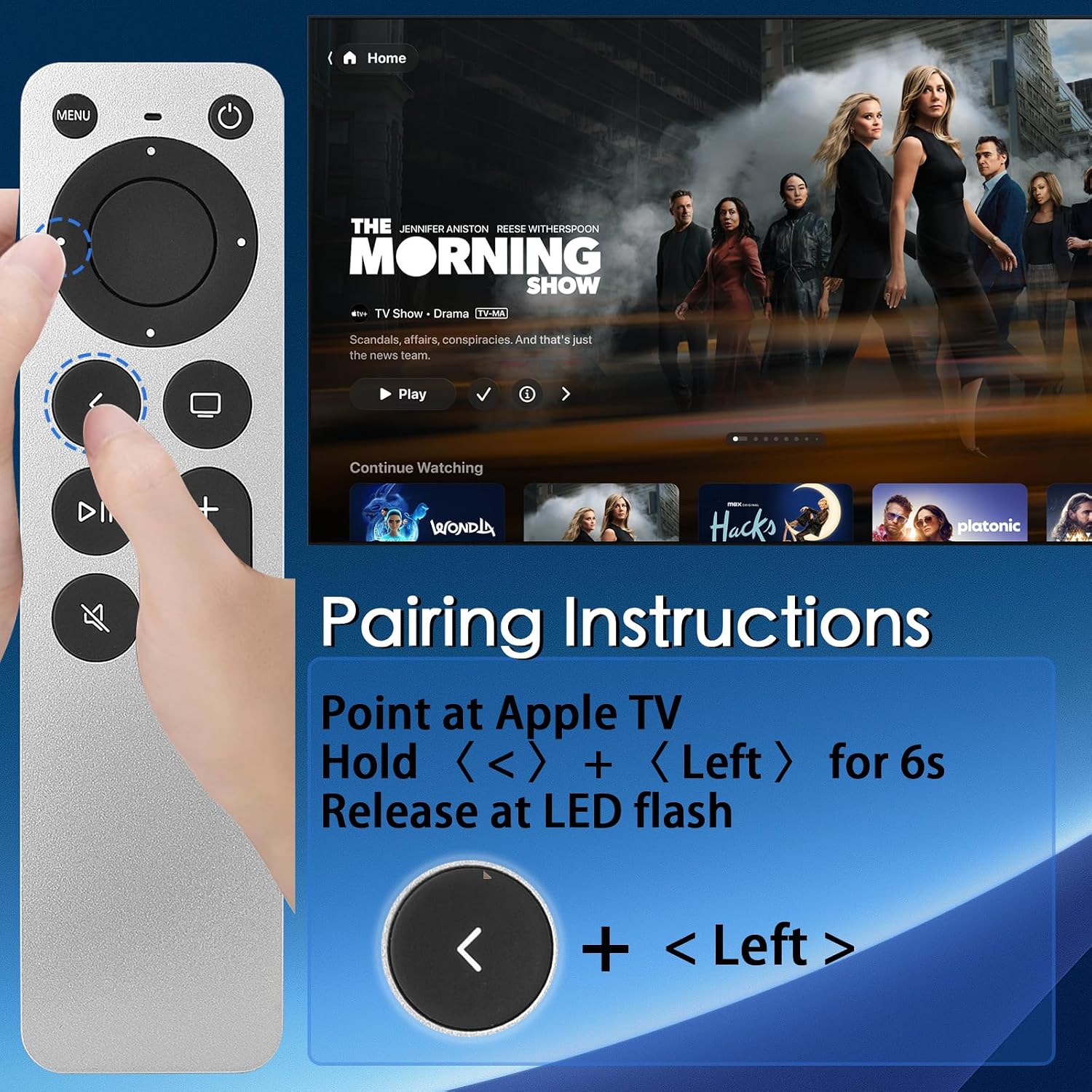 Thumbnail 6 de KOOMOER Replacement Apple TV Remote with Infrared and TV Power and Volume Controls