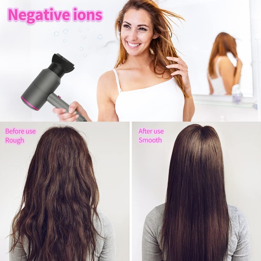 Thumbnail 4 de CASAMAA Ionen-Haartrockner mit AC-Motor, 2 Geschwindigkeiten, 3 Heizstufen und Kaltlufttaste – grau