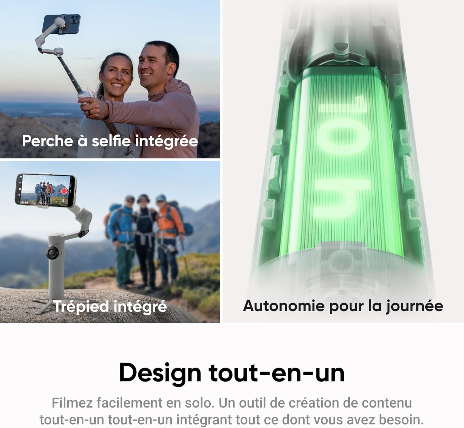 Thumbnail 1 de Insta360 Flow 2 Plus stabilisateur 15x