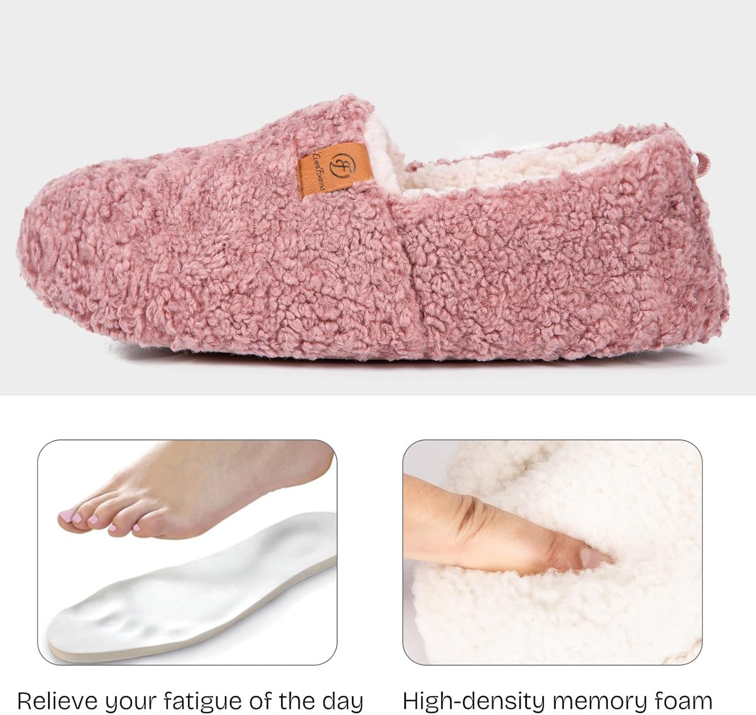 Thumbnail 3 de EverFoams Women's Fuzzy Full Slippers Memory foam