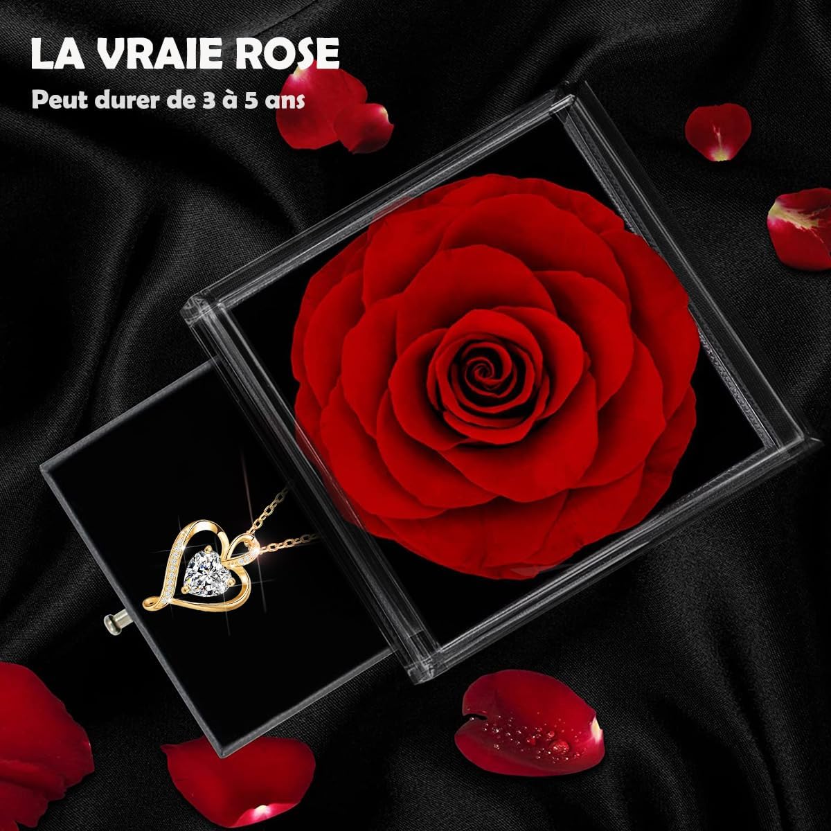 Thumbnail 2 de SWEETIME Rose Eternelle boîte de Roses 3"