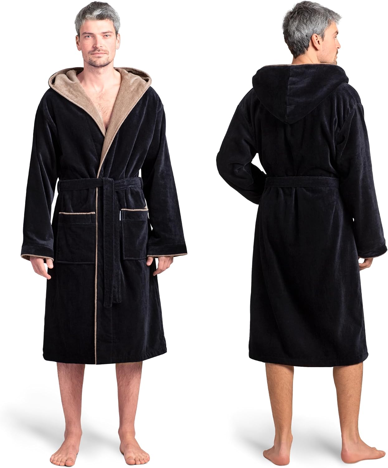 Detalle 2 de Twinzen Bademantel Herren Velour