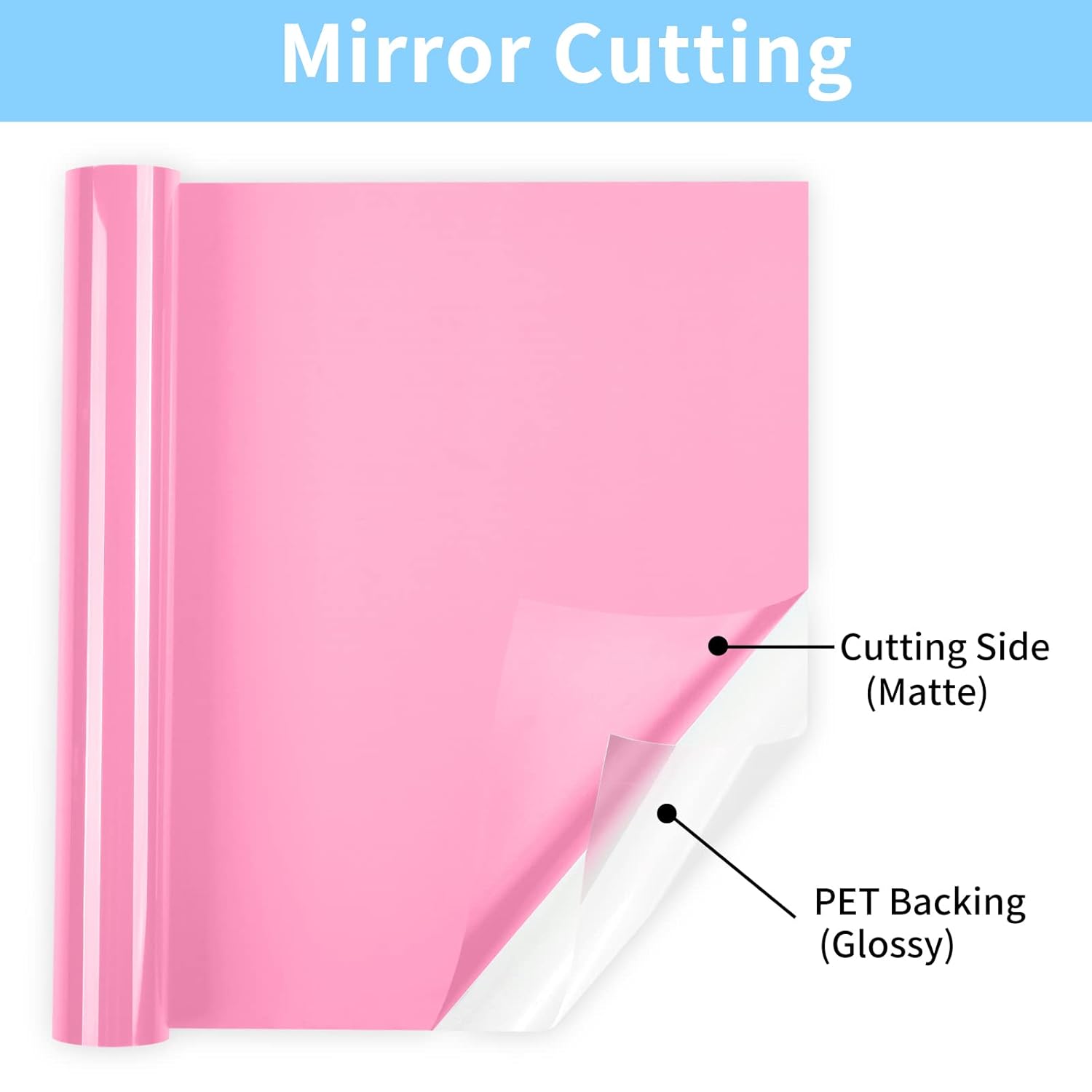 Thumbnail 1 de Lya Vinyl 15FT Pink HTV Roll for DIY Fabrics