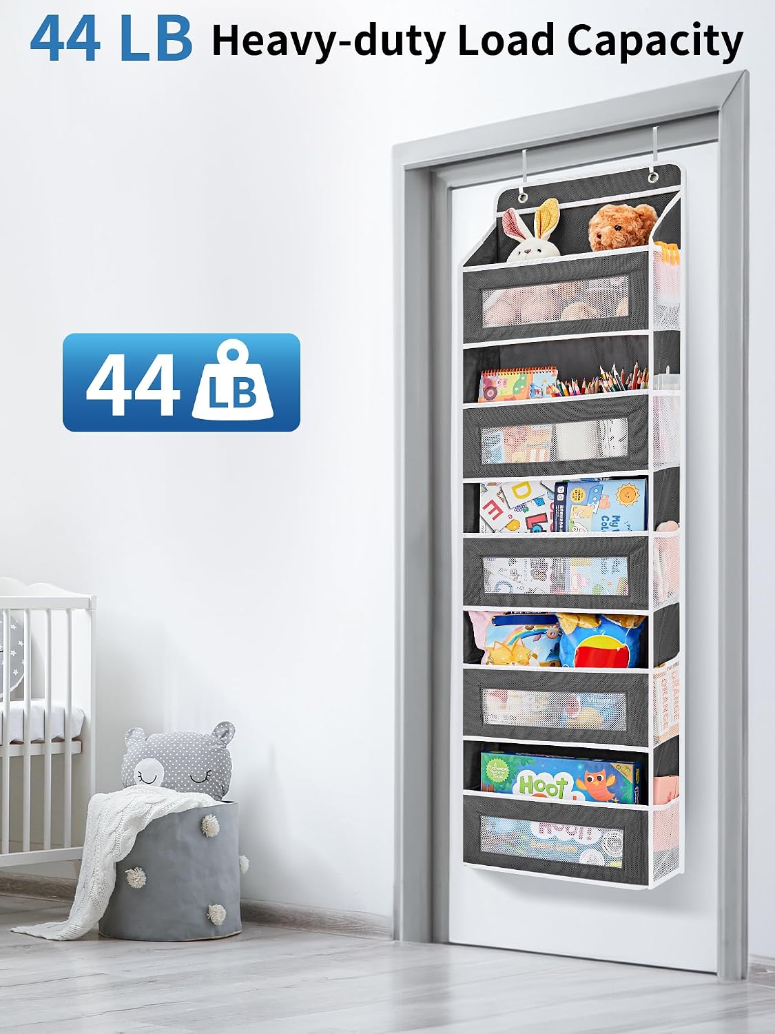 Thumbnail 6 de JARLINK Over the Door Organizer 5‑Pocket, 44 lb