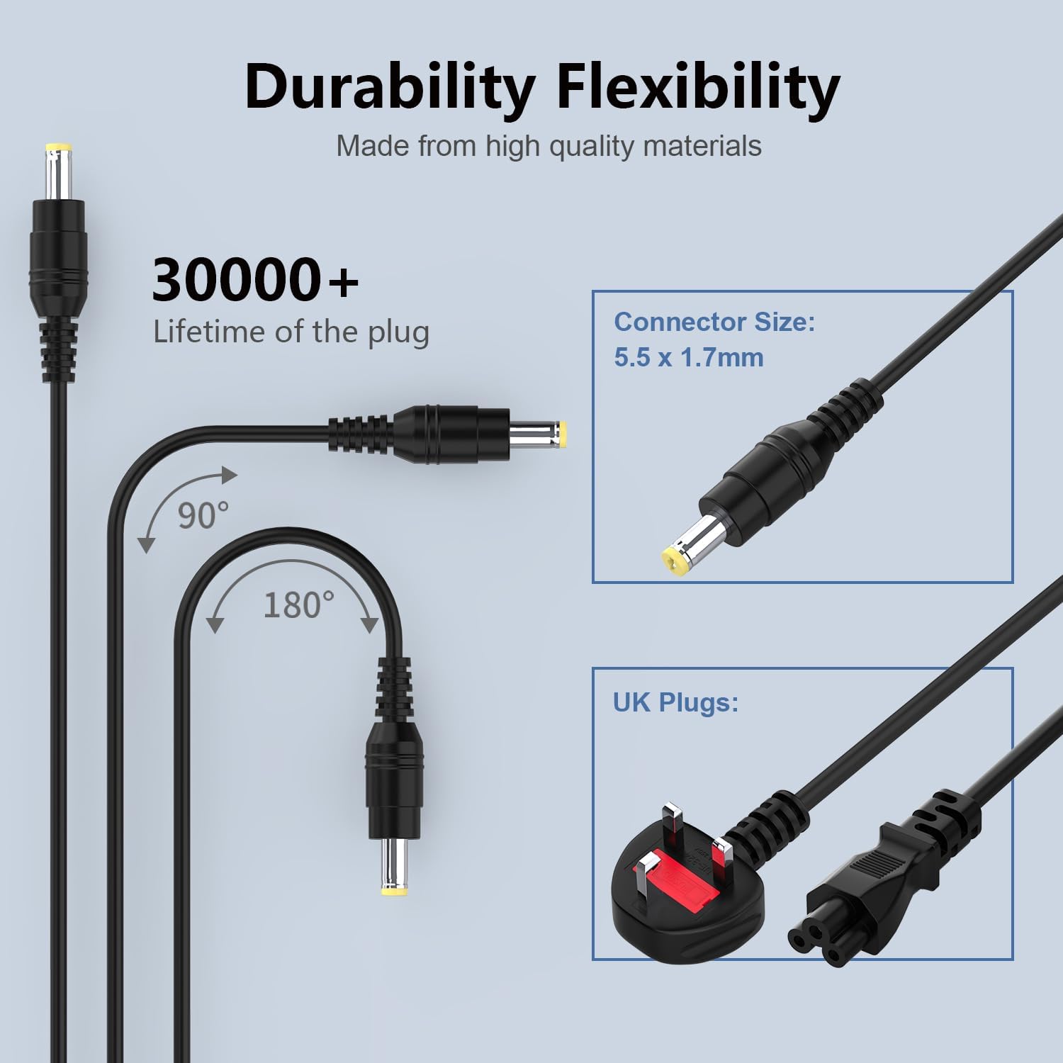 Detalle de VUOHOEG 19V Power Supply for Acer Monitors (S202HL, S271HL, R240HY, and more)