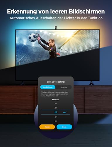 Thumbnail 6 de Govee TV Hintergrundbeleuchtung 3 Lite mit Fish-Eye Korr, 55–65 Zoll – präzise Farbanpassung und immersives Look & Feel
