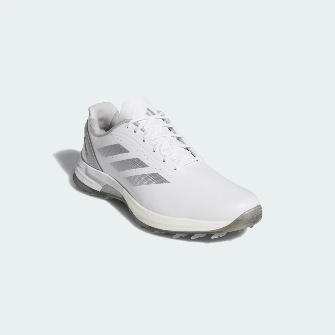 Detalle de Adidas Adizero ZG: Zapatilla de golf sin clavos blanca